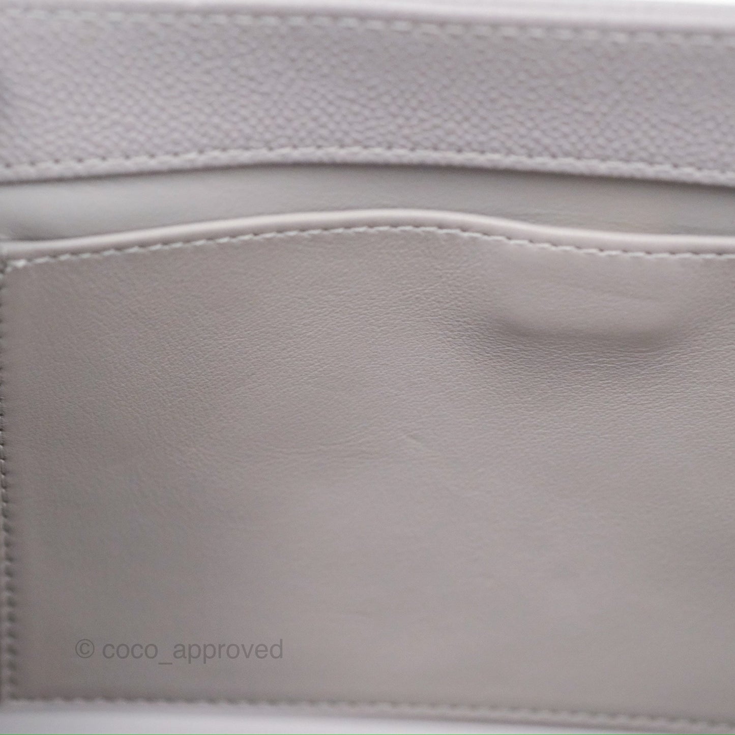 Chanel Quilted Medium Business Affinity Flap Grey Caviar Light Gold Hardware