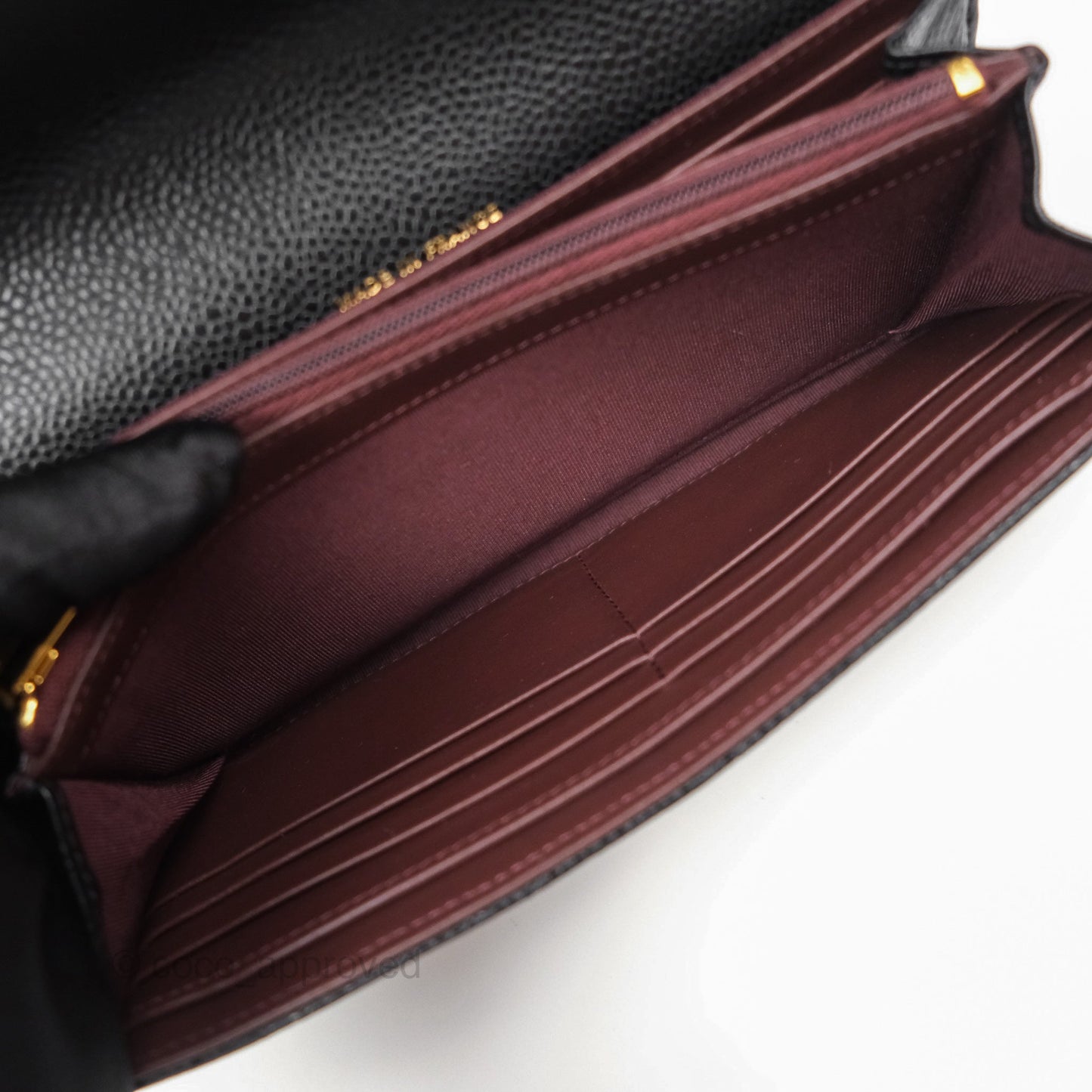 Chanel Quilted Classic Zip Long Wallet Black Caviar Gold Hardware