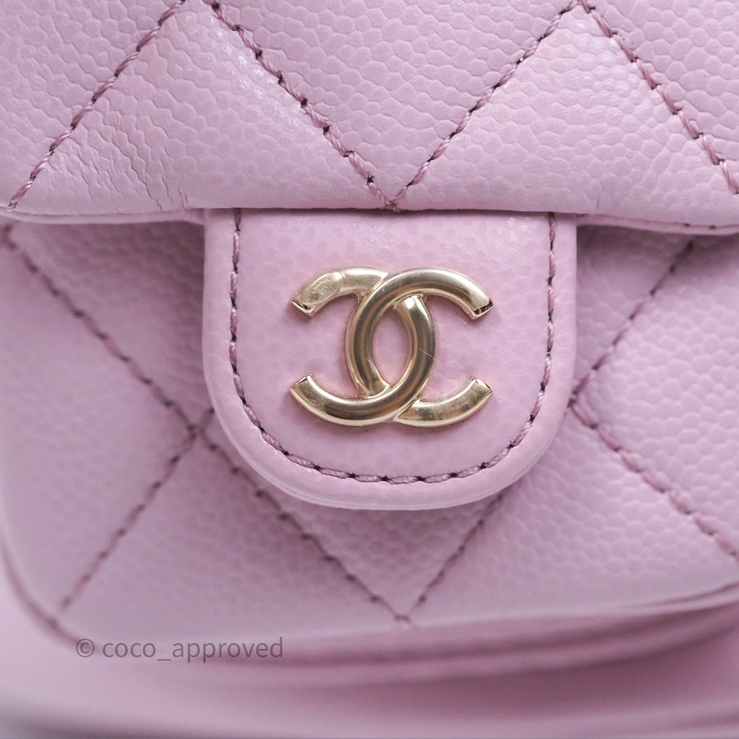 Chanel Mini Duma Backpack Pink Lilac Caviar Gold Hardware