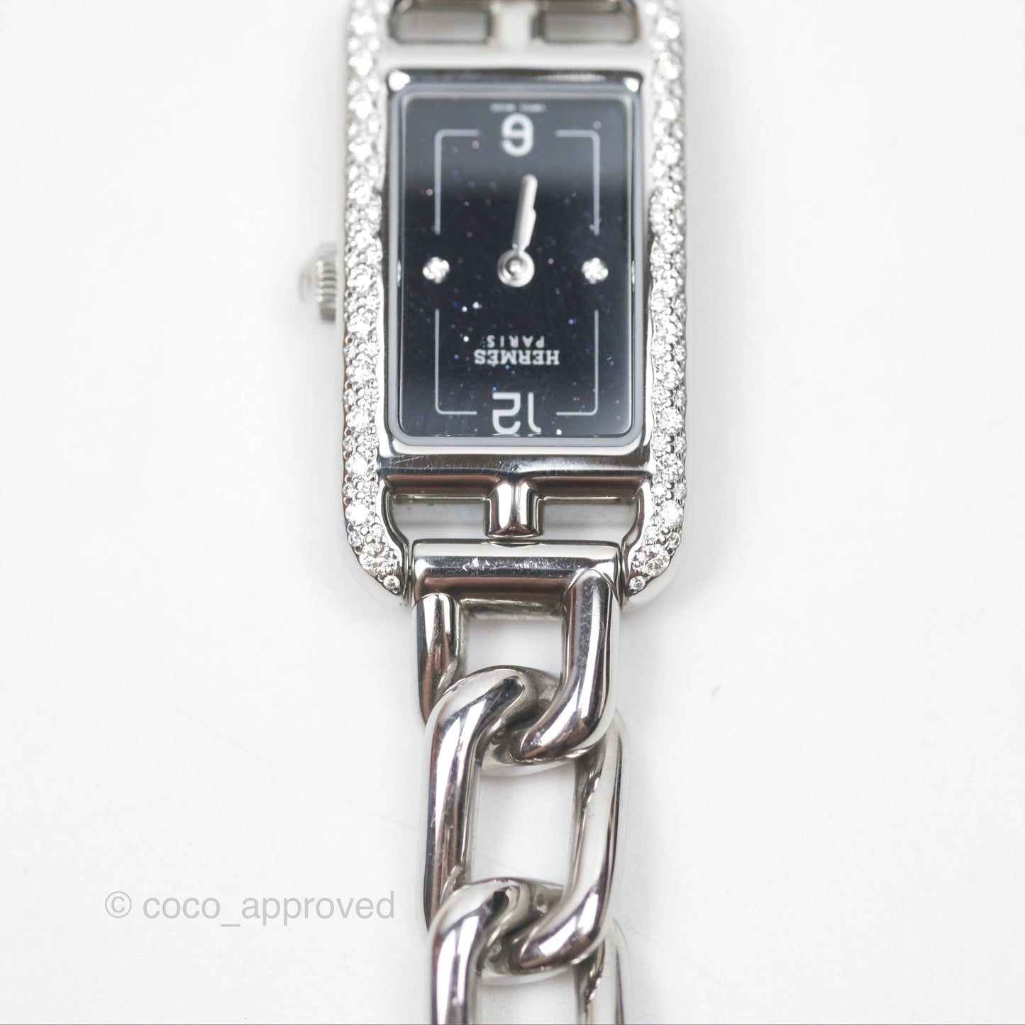 Hermès Nantucket Watch Diamonds Aventurine Dial Small Model 29 mm
