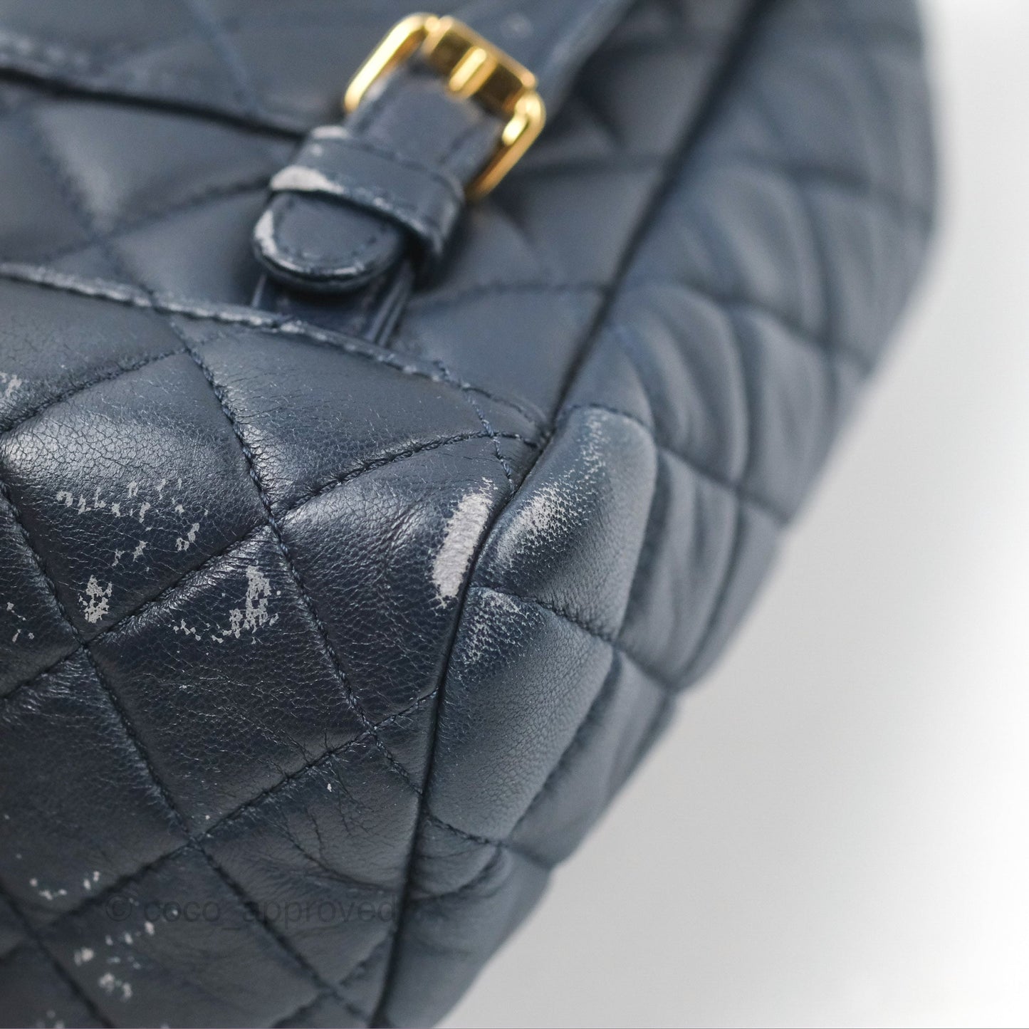 Chanel Mini Navy Calfskin Urban Spirit Backpack ⁣⁣⁣⁣⁣⁣⁣⁣⁣⁣⁣⁣⁣⁣Gold Hardware