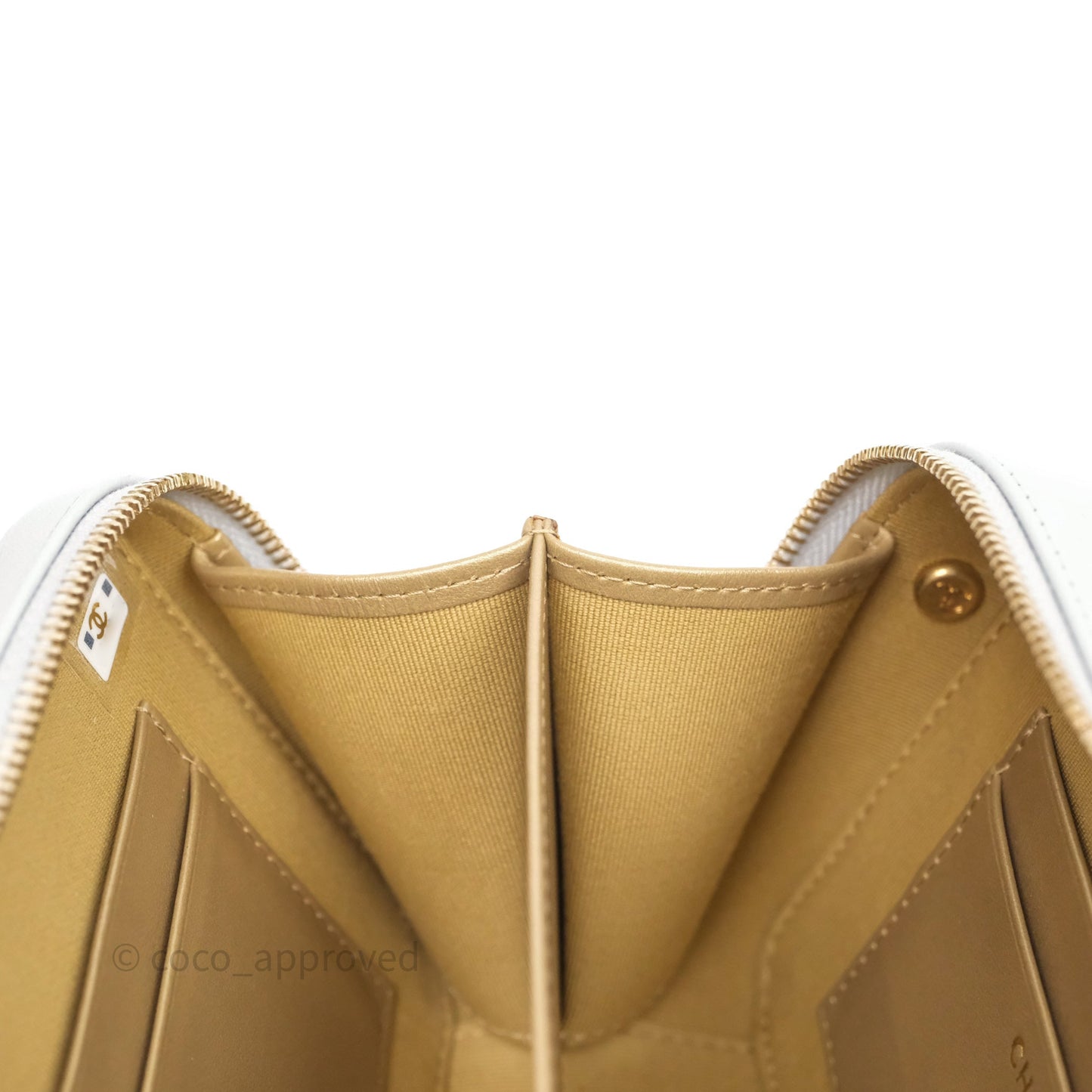 Chanel Quilted CC Pearl Crush Camera Case Light Blue Grey Lambskin Aged Gold Hardware