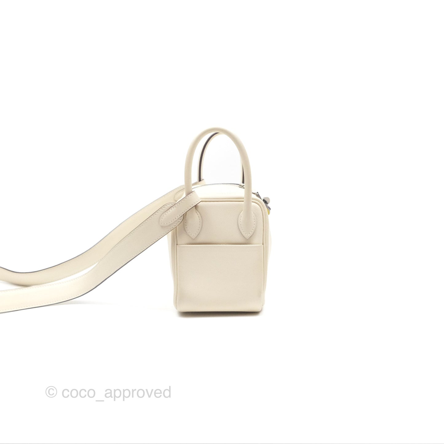 Hermès Mini Lindy 20 Nata I2/ Lime 9R Swift Palladium Hardware