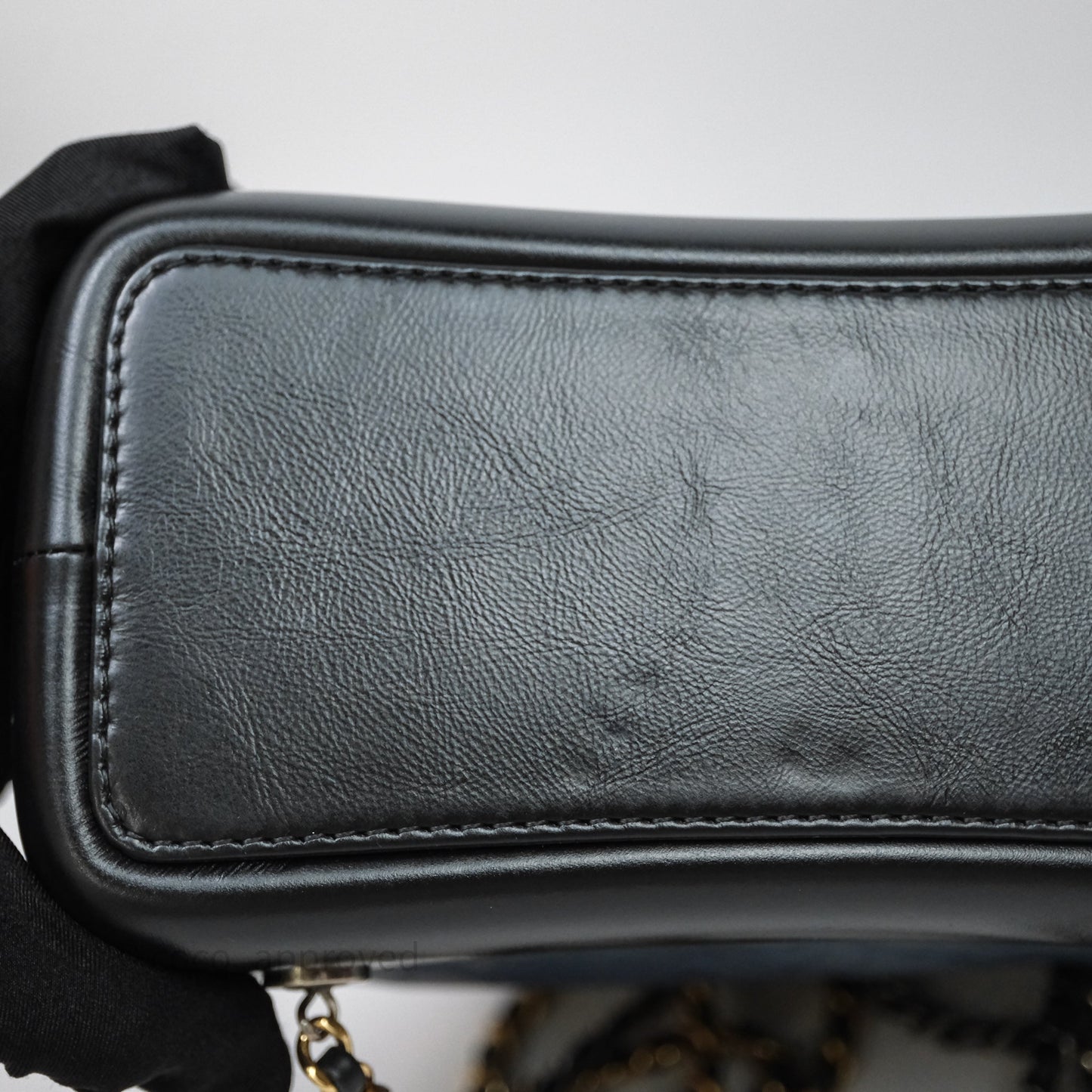 Chanel Small Gabrielle Backpack Quilted Navy Black Aged Calfskin