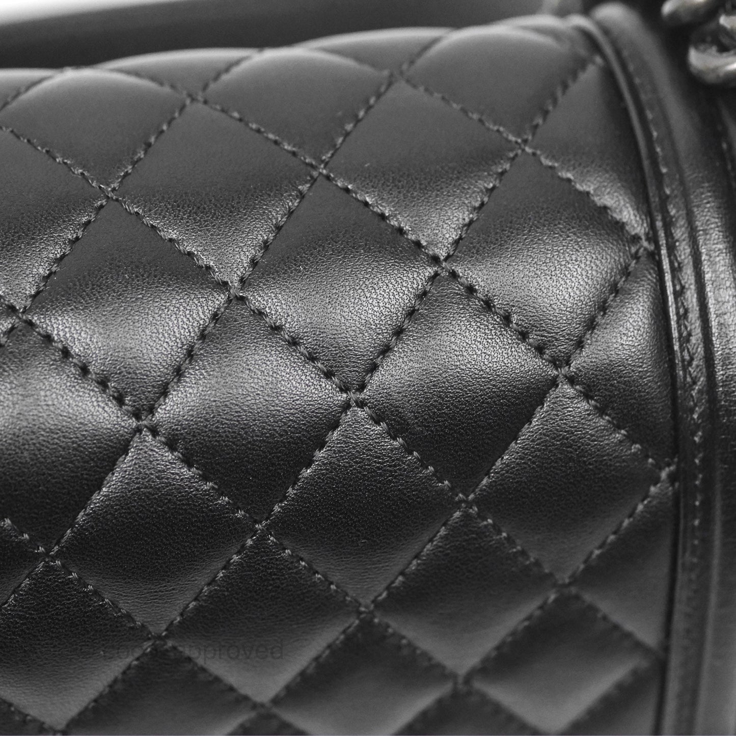 Chanel Quilted New Medium Boy Black Lambskin Ruthenium Hardware