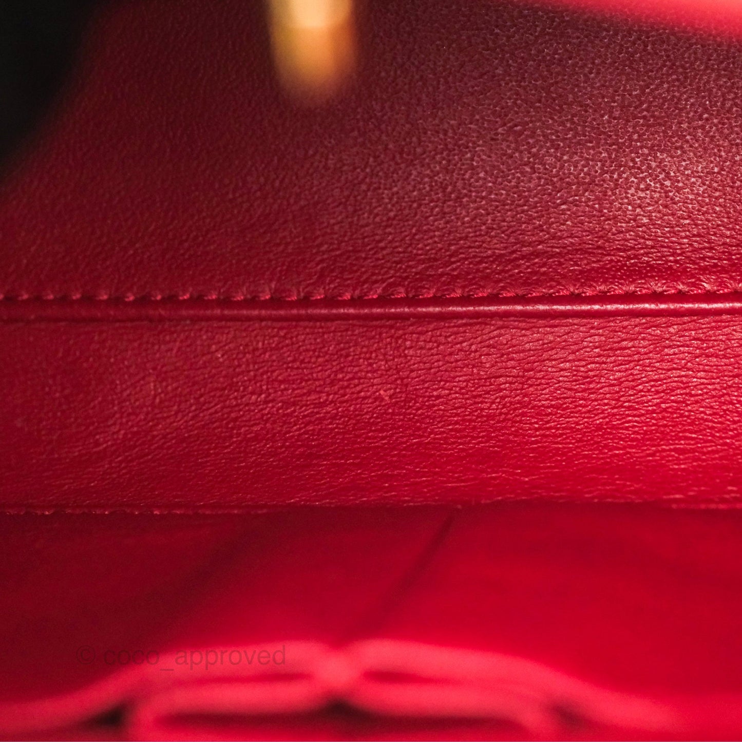 Chanel Tote Bag Red Lambskin Aged Gold Hardware