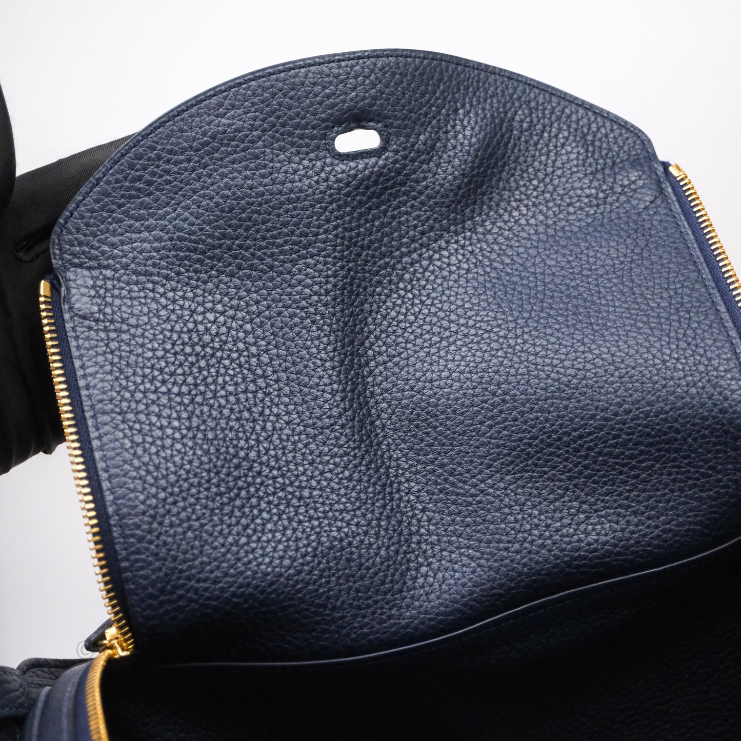 Hermès Lindy 30 Bleu Nuit 2Z Clemence Gold Hardware