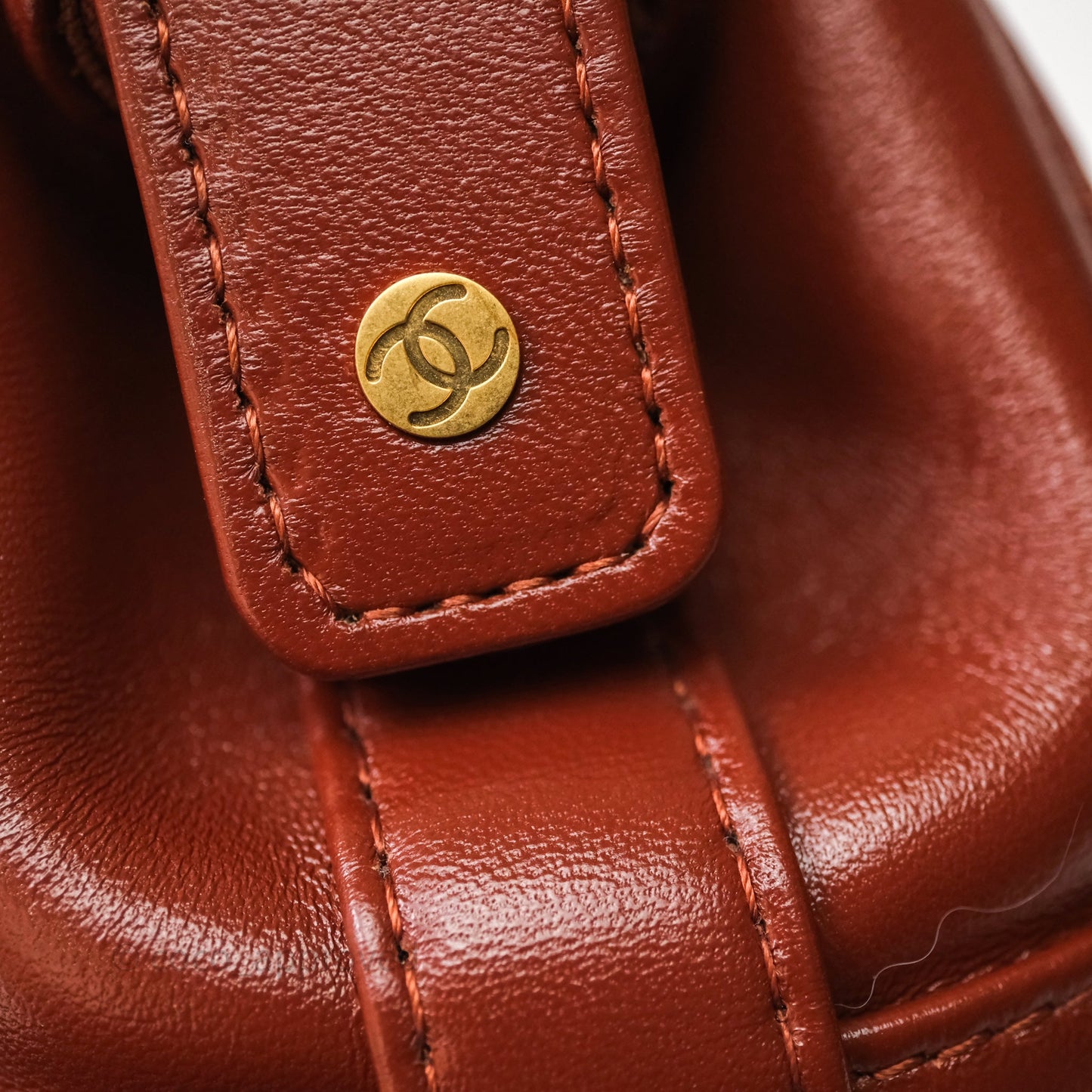 Chanel Mini Cocodoc Doctor Bag Quilted Brown Shiny Lambskin Aged Gold Hardware 24A