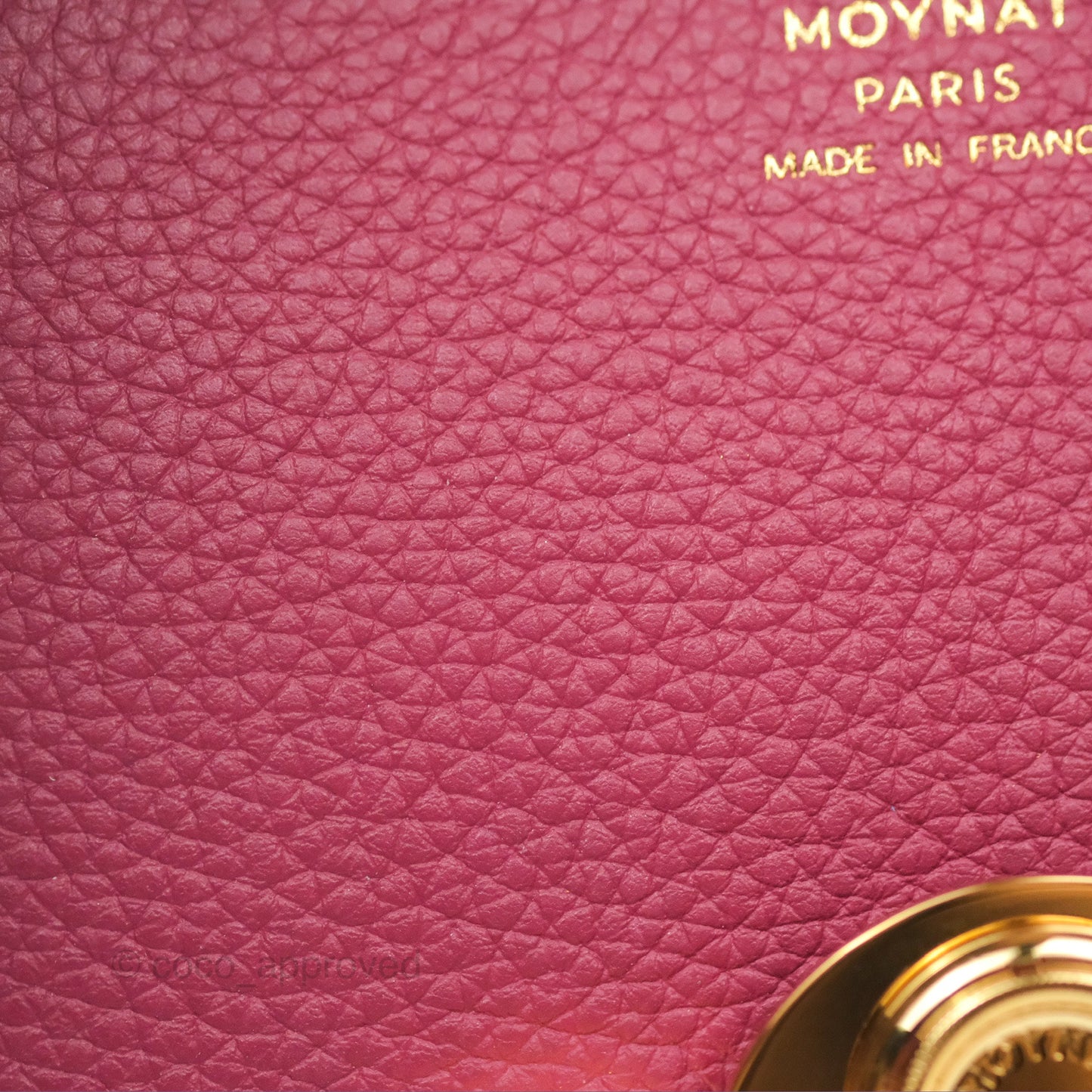 Moynat Réjane Nano Litchi Taurillon Blush Leather