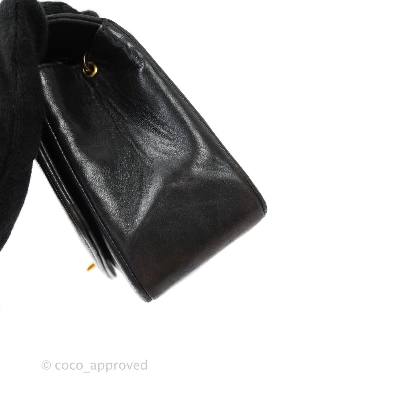 Chanel Black Quilted Lambskin Small Vintage Classic Diana Flap Bag