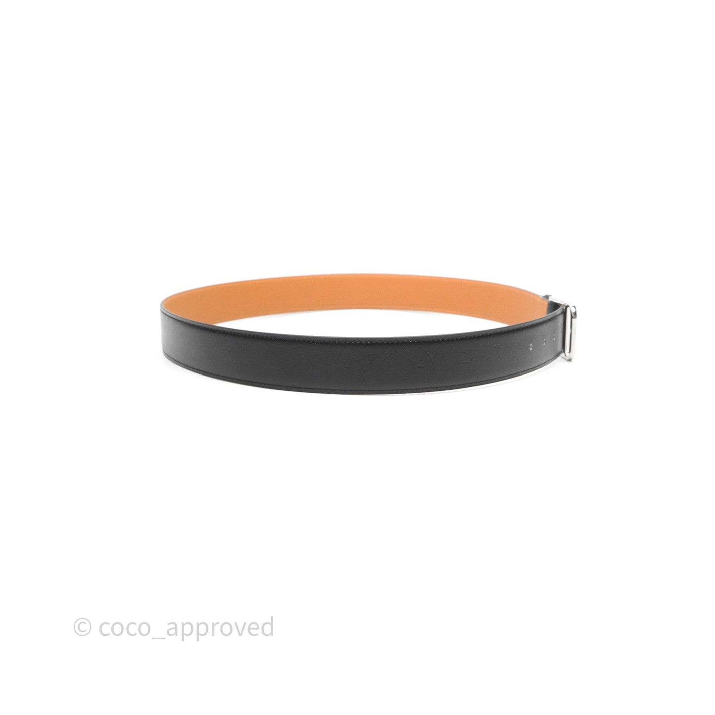 Hermes Romain 35 Belt Noir Palladium Hardware