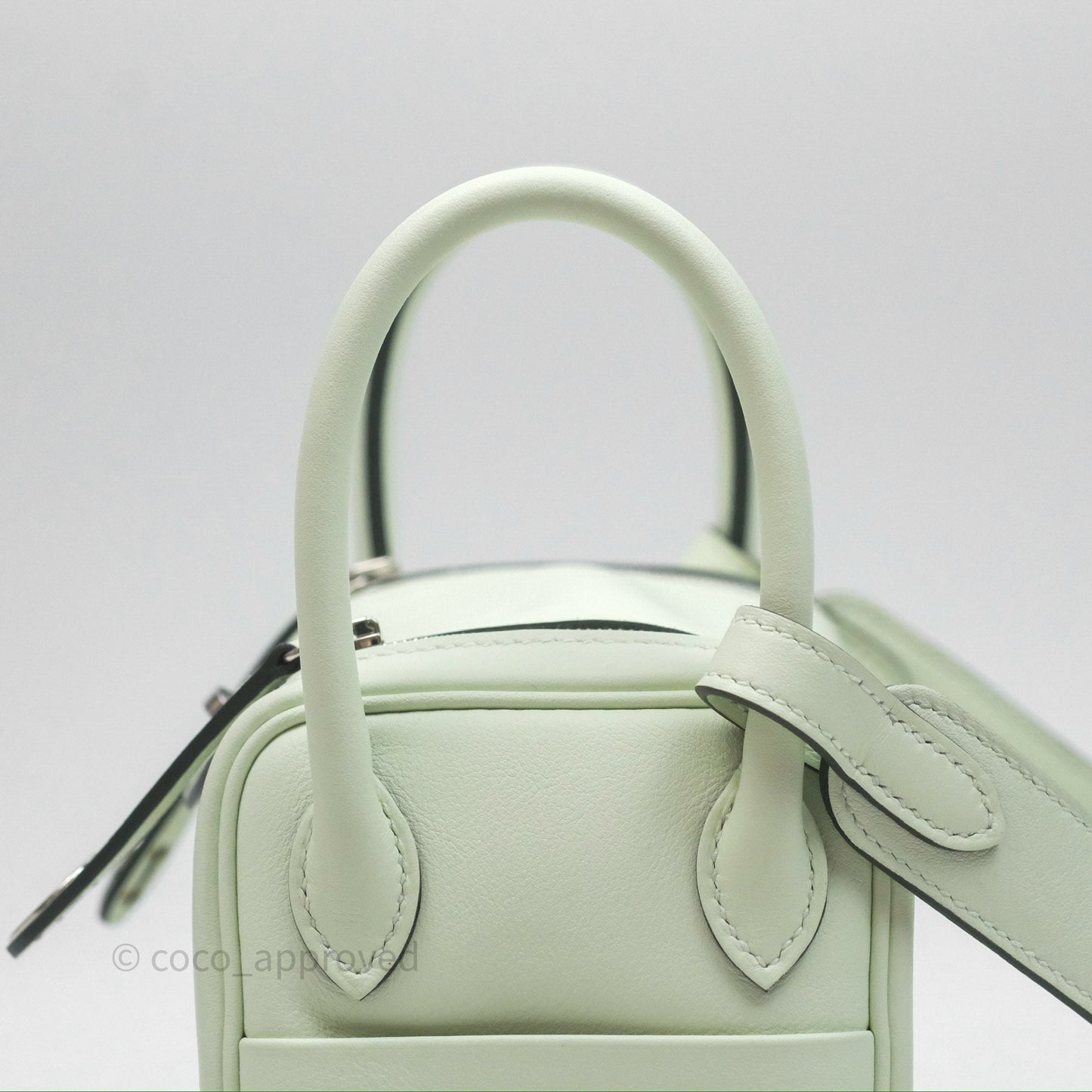 Hermès Mini Lindy Vert Fizz 0S Swift Palladium Hardware