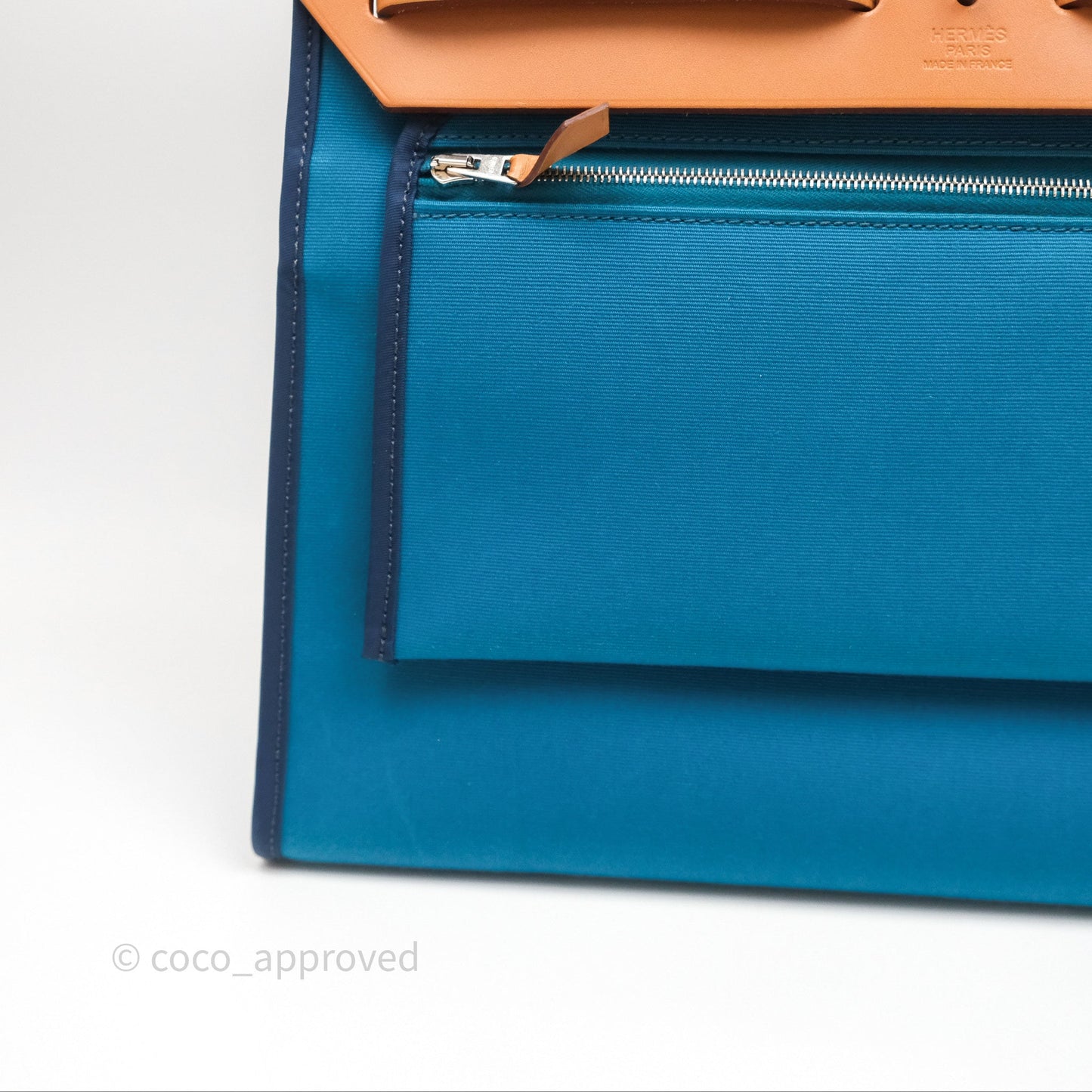 Hermès Herbag Zip 31 Vache Hunter Bleu Izmir 7W/ Bleu de Malte 7L Palladium Hardware
