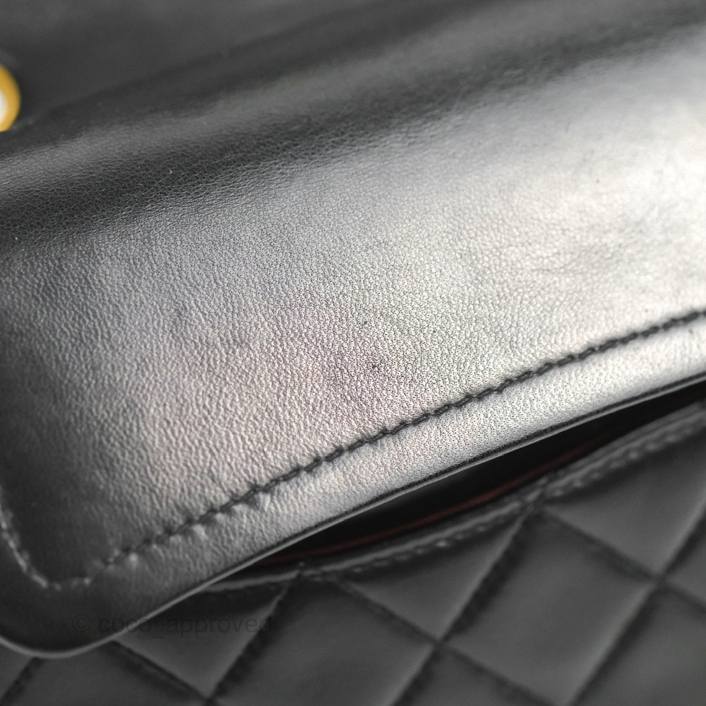 Chanel Vintage Medium Double Flap Black Lambskin 24K Gold Hardware