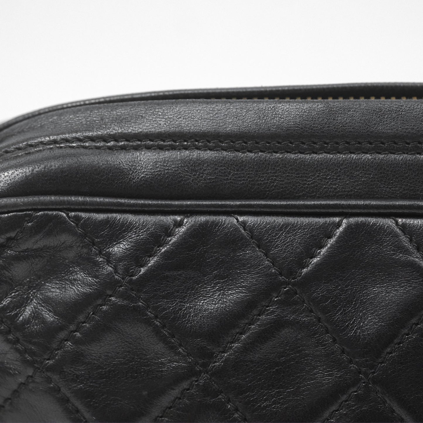 Chanel Vintage Camera Bag Black Lambskin Gold Hardware