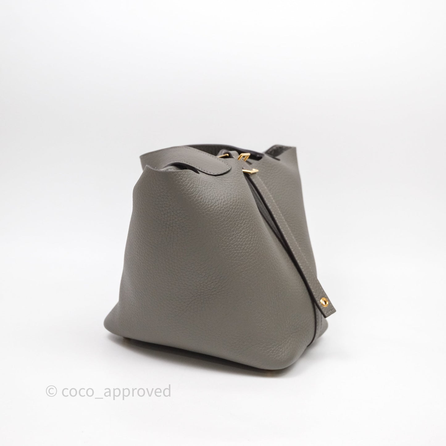 Hermès Picotin 18 Gris Meyer 0L Clemence Gold Hardware