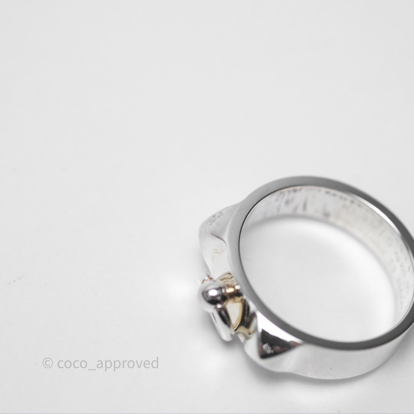Hermes Collier de Chien Ring PM Sterling Silver Size 53