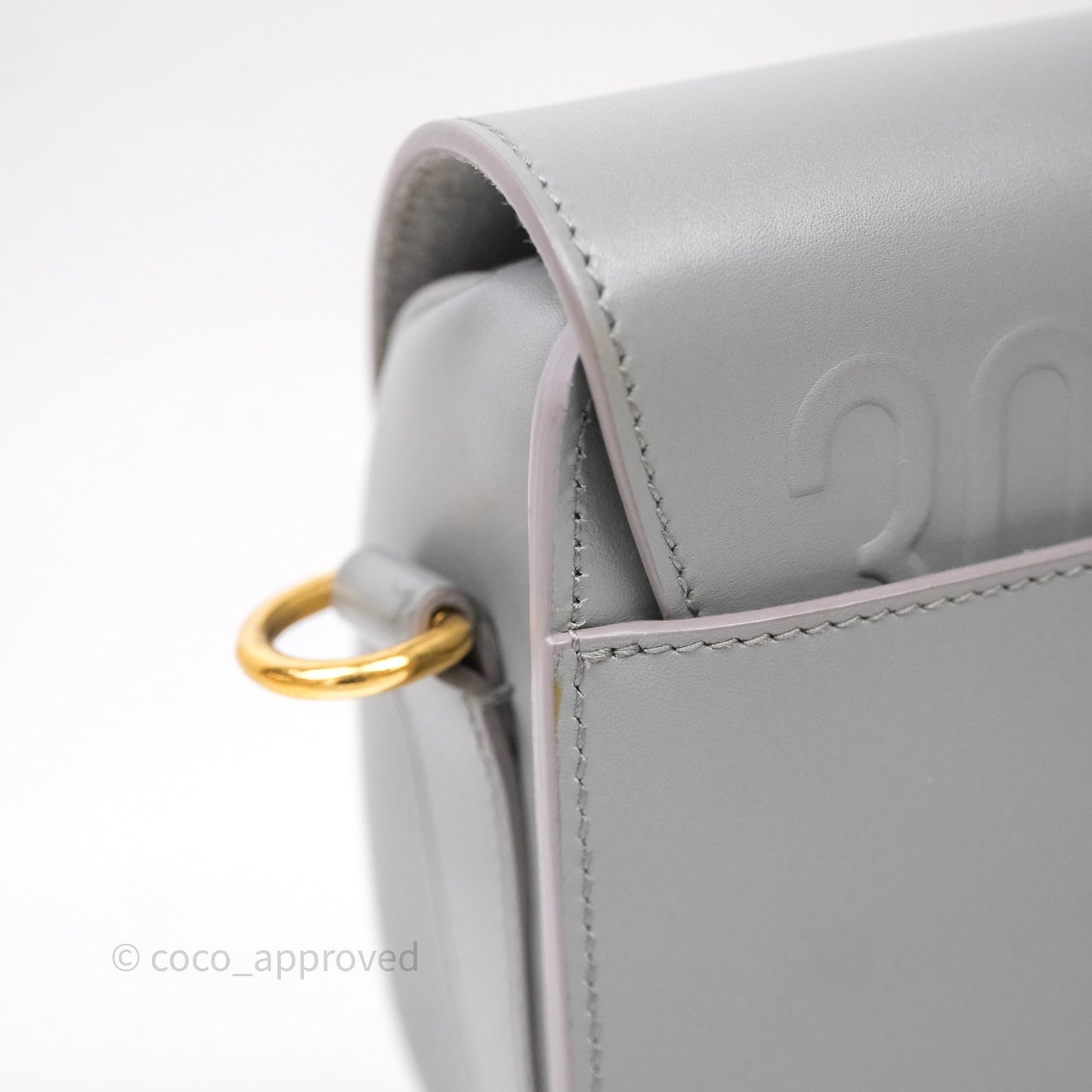 Christian Dior Medium Bobby Flap Grey Box Calfskin