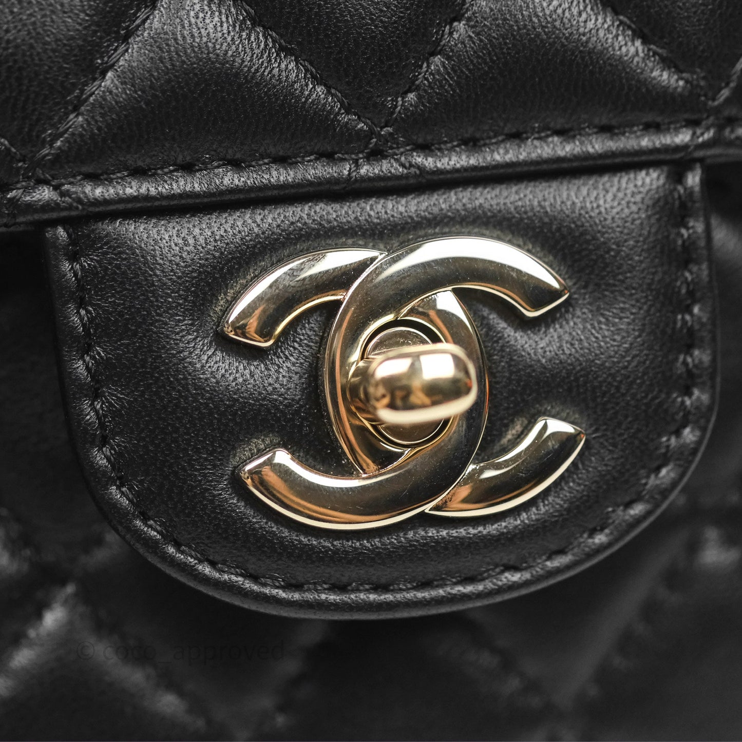 Chanel Large Heart Bag Black Lambskin Gold Hardware 22S