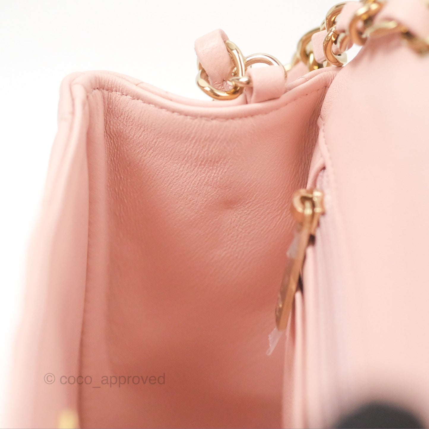 Chanel Quilted Mini Rectangular Flap Pink Lambskin Gold Hardware