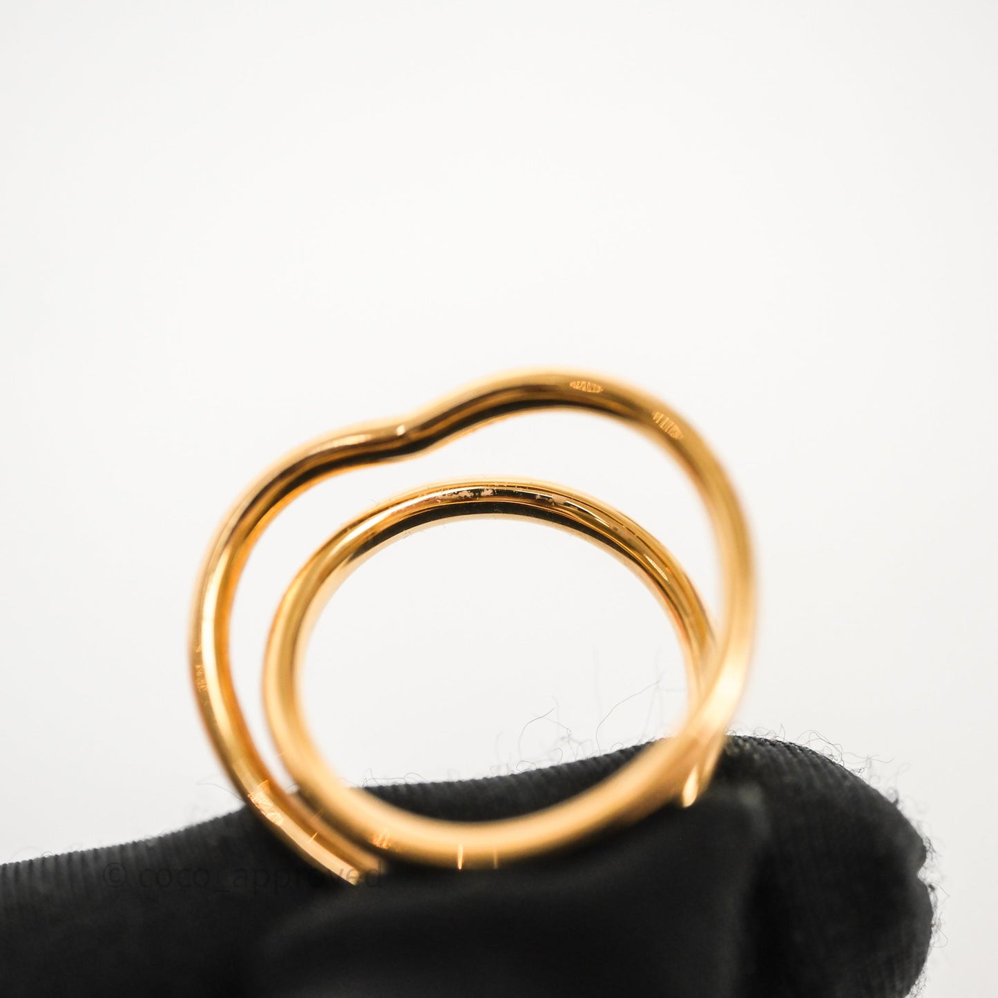Hermès Vertige Coeur Gold Ring 51MM