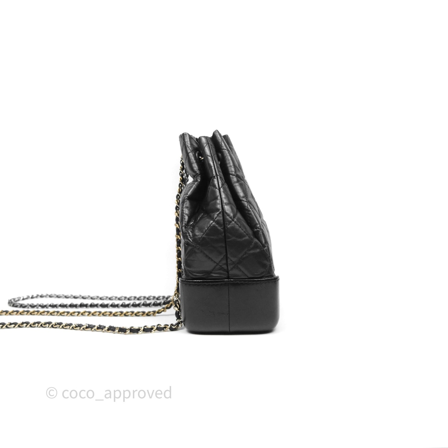 Chanel Small Gabrielle Backpack Black Aged Calfskin