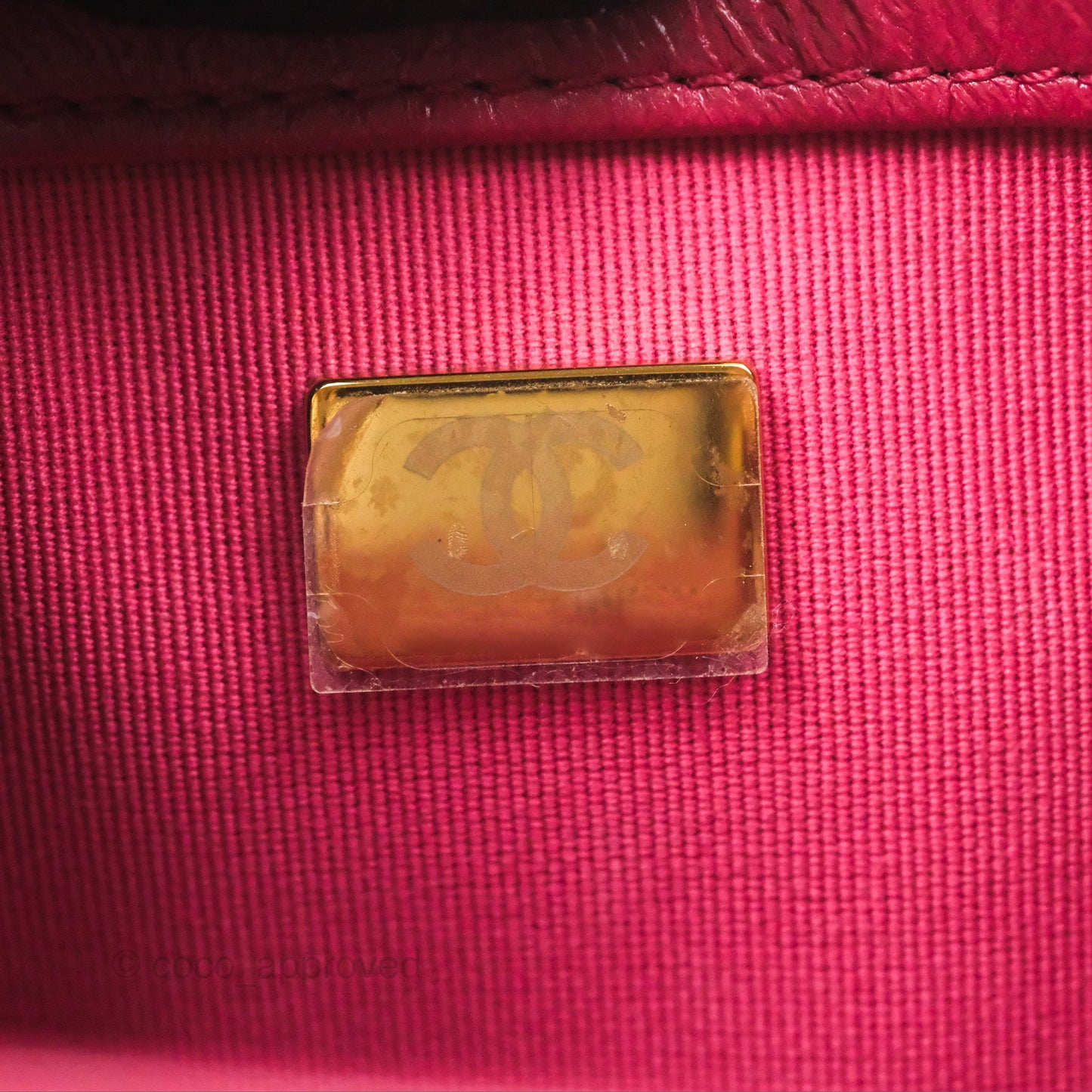 Chanel Diamond Lock CC Flap Bag Pink Lambskin Gold Hardware