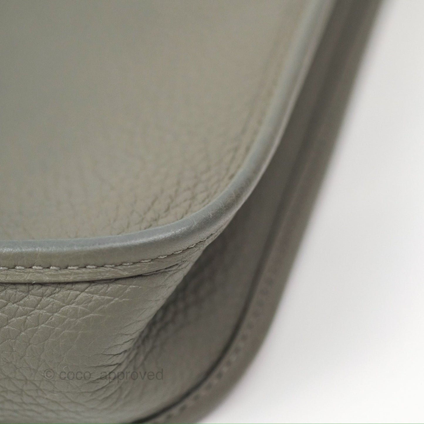 Hermès Mini Evelyne 16 Gris Meyer 0L Clemence Palladium Hardware