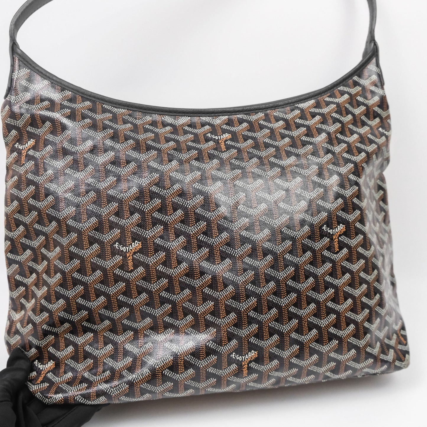 Goyard Bohème Hobo Bag Black Goyardine Canvas