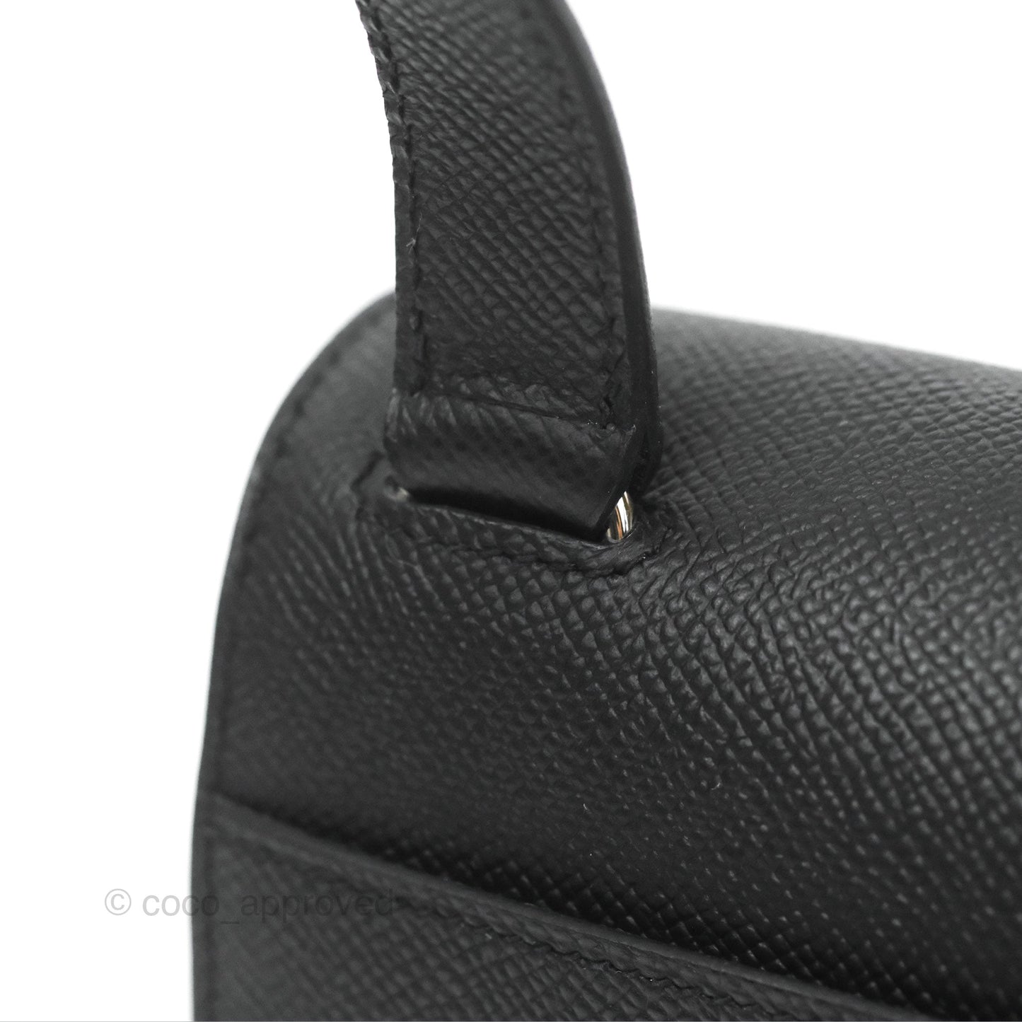 Hermès Della Cavalleria Mini Bag Black Epsom Palladium Hardware
