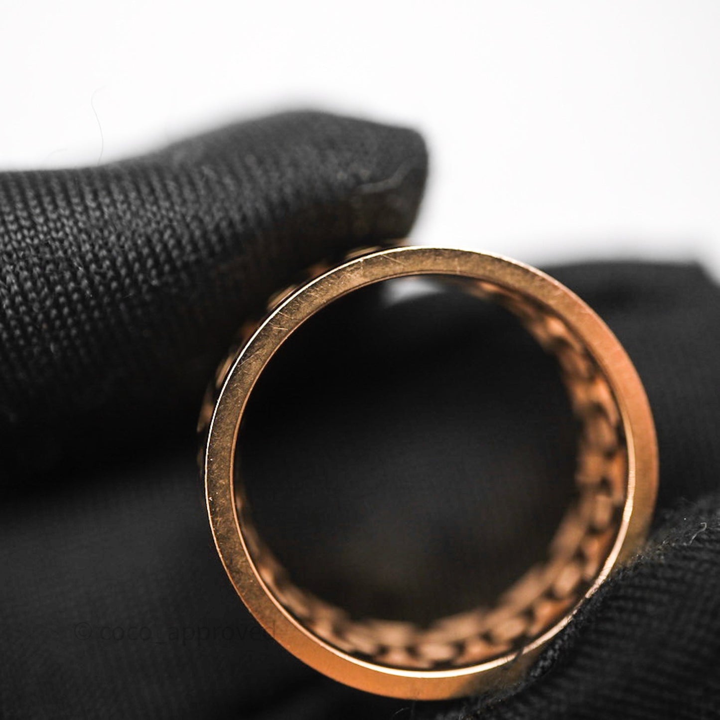 Hermès Chaine d Ancre Divine Ring Rose Gold Size 52