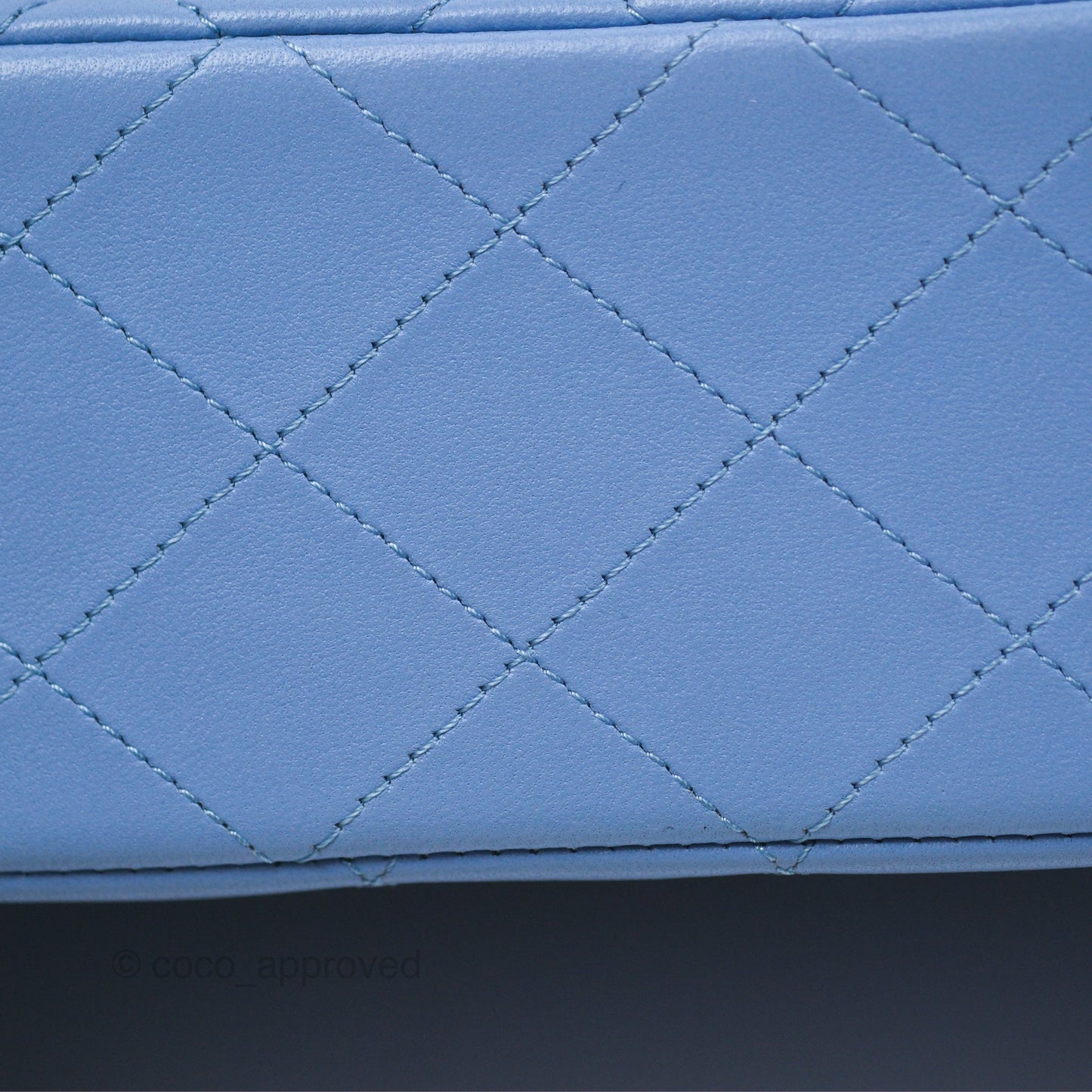 Chanel Small Classic Quilted Flap Sky Blue Lambskin Gold Hardware