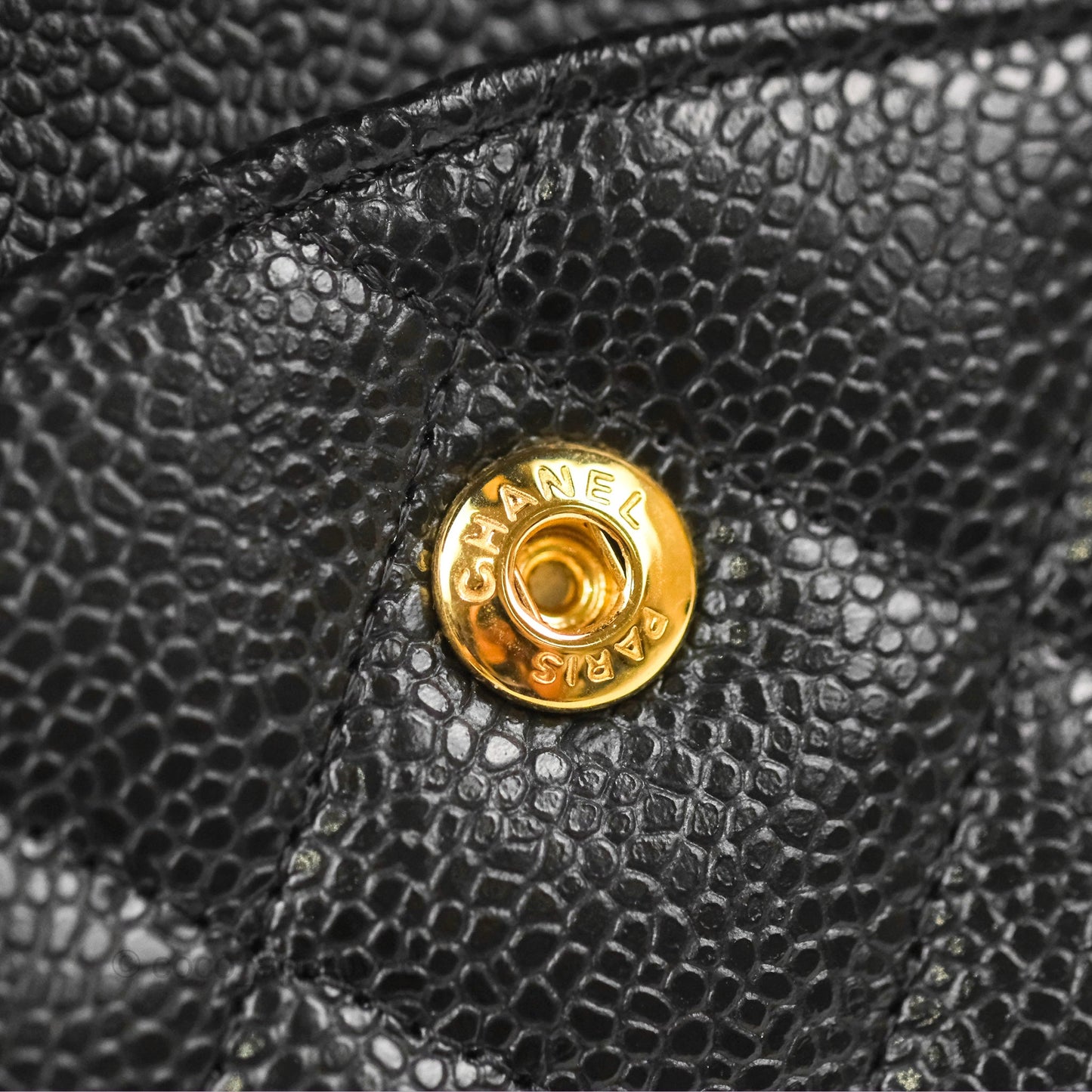 Chanel Jumbo Double Flap Black Caviar Gold Hardware⁣⁣
