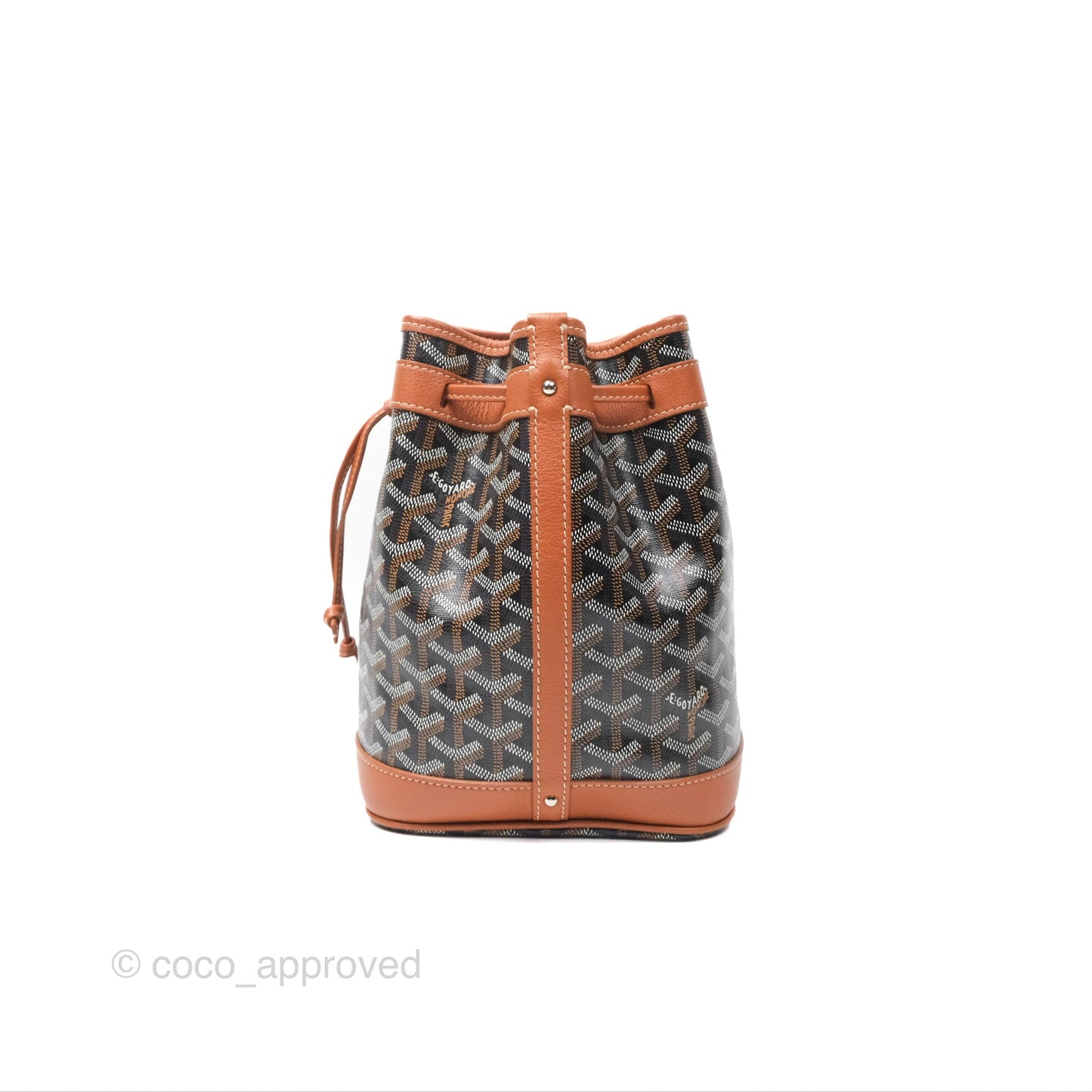 Goyard Petit Flot Bucket Bag Black & Tan Goyardine