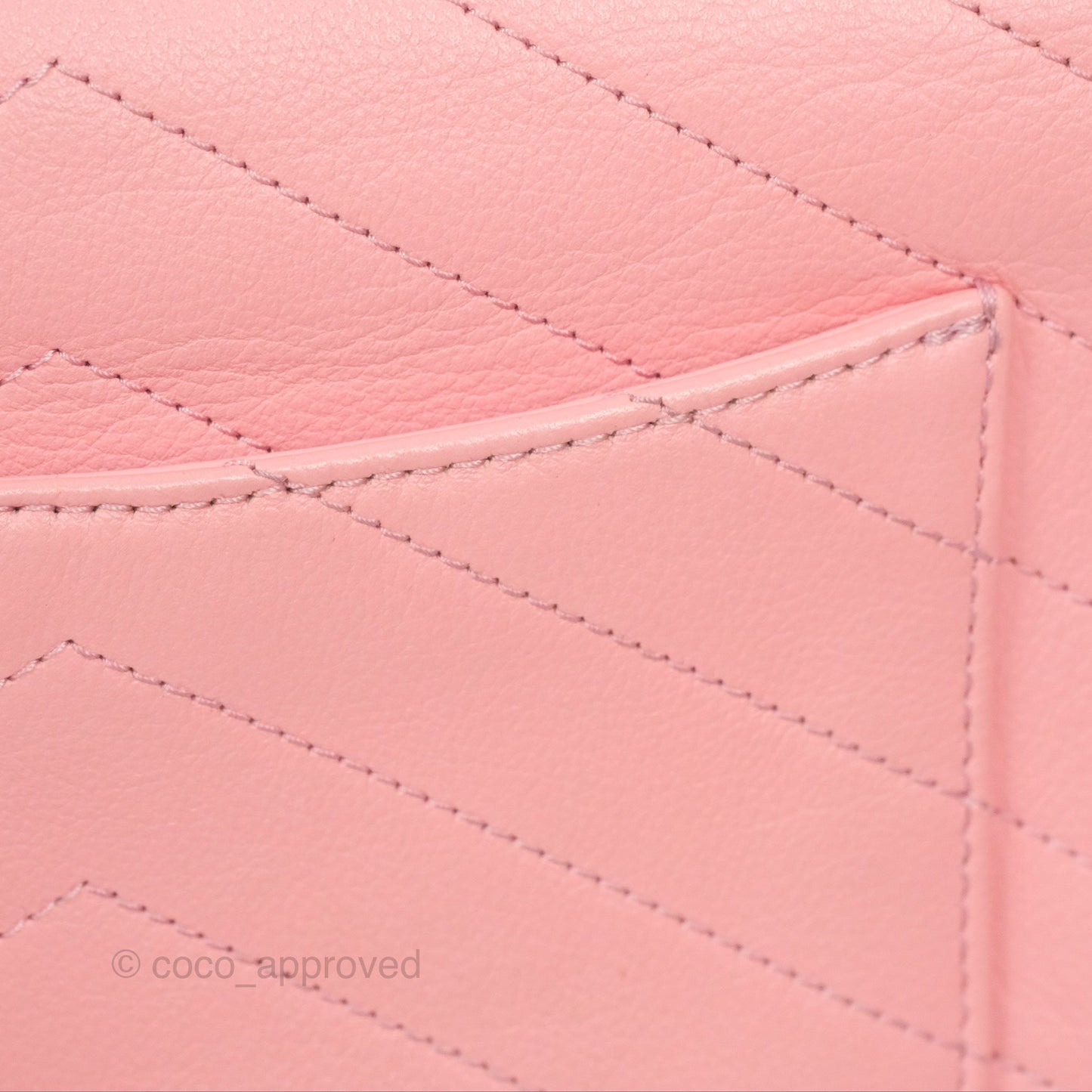 Chanel Small Chevron Chic Top Handle Flap Pink Grained Calfskin Gold Hardware