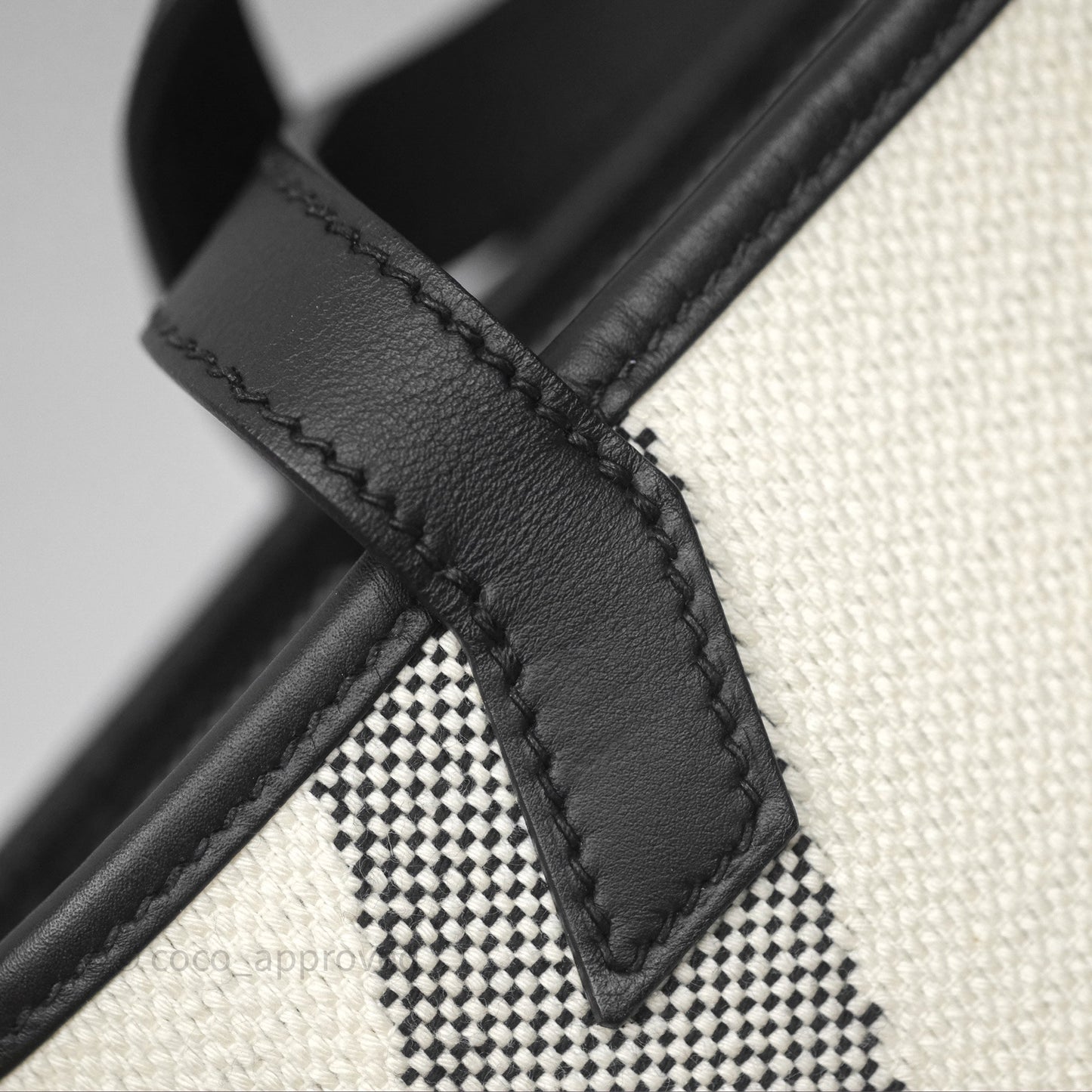 Hermès Cabas H En Biais 27 Noir 89 Swift/Canvas