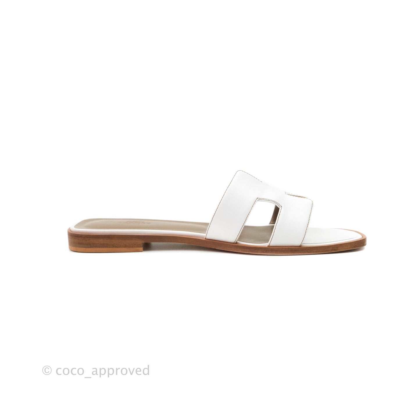 Hermès Oran Sandals in White Size 39.5