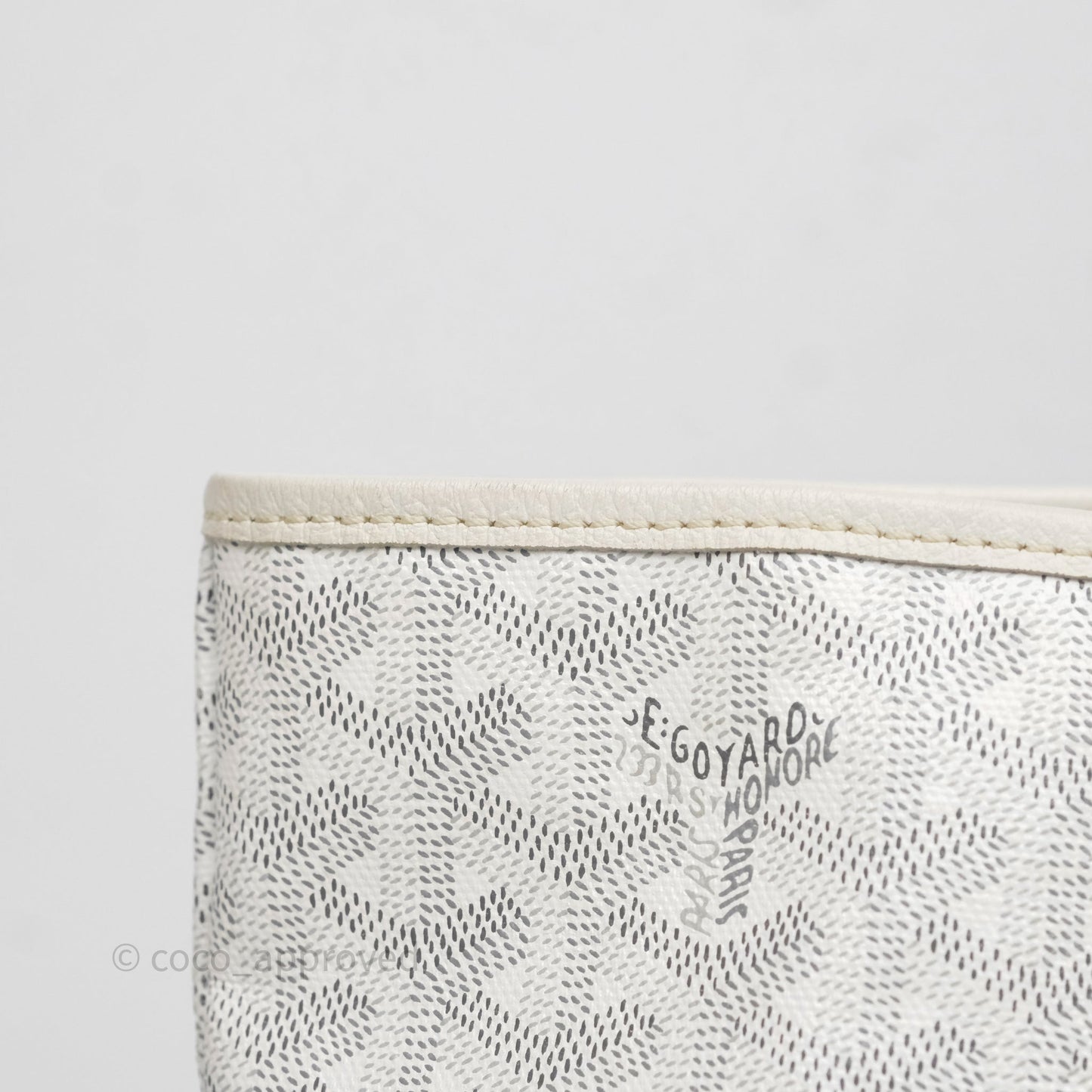 Goyard St Louis Tote PM White