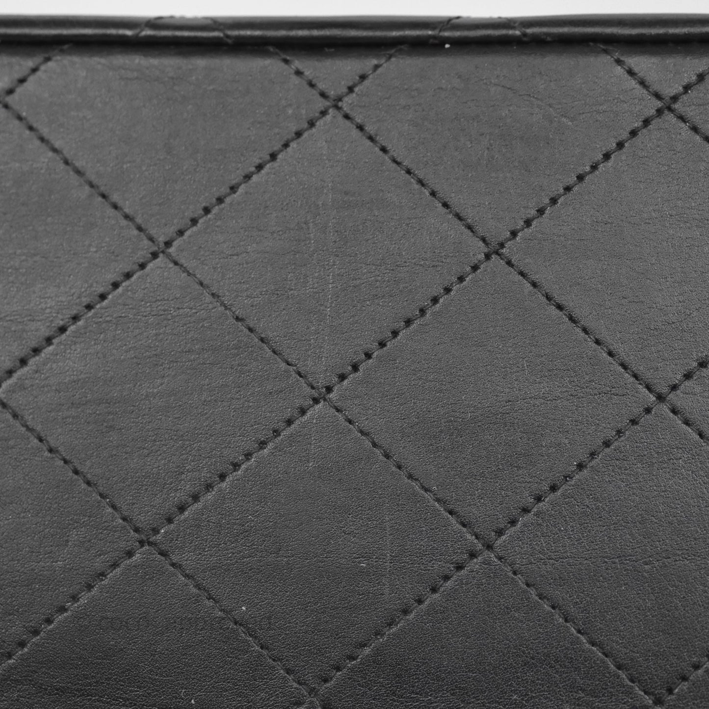Chanel Vintage XL Jumbo Single Flap Black Lambskin 24K Gold Hardware