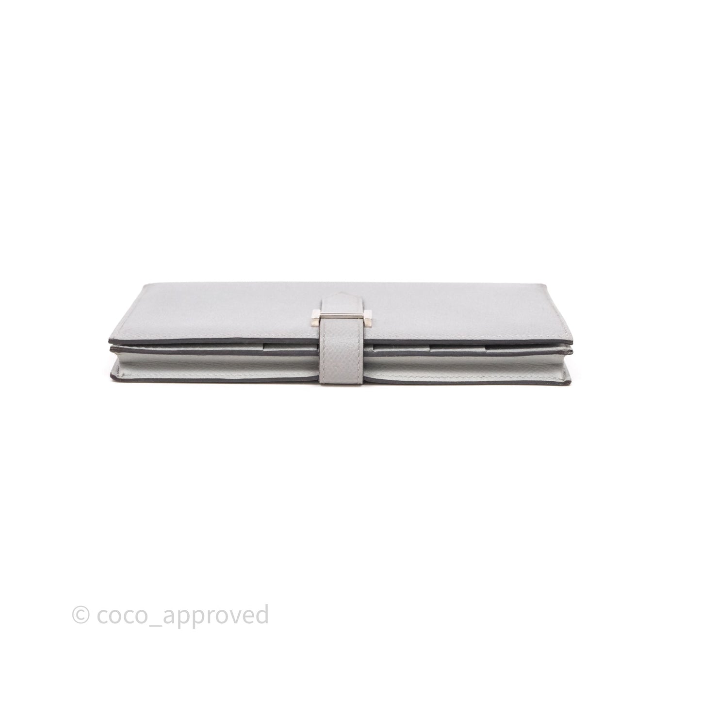 Hermès Bearn Long Wallet Gris Epsom Palladium Hardware