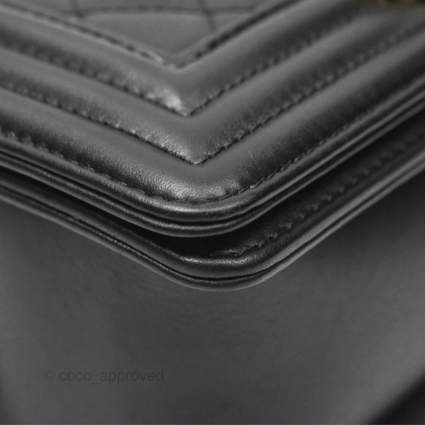 Chanel Small Boy Black Calfskin Gold Hardware