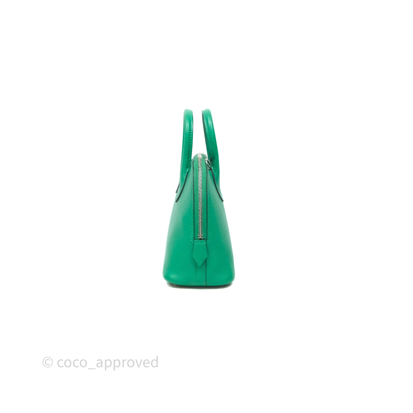 Hermès Bolide Mini 1923 Menthe 6W Chèvre Mysore Palladium Hardware