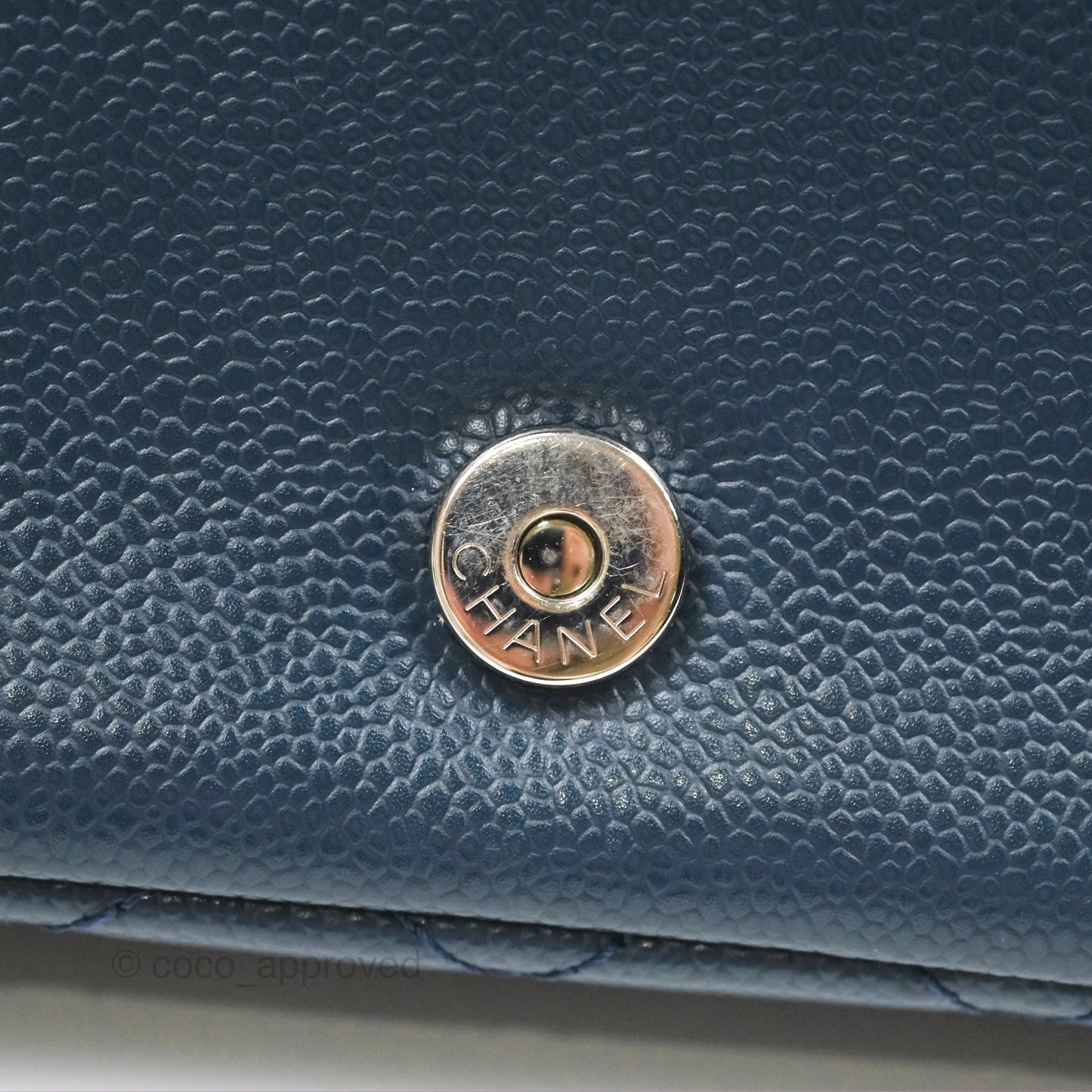 Chanel Medium Timeless CC Flap Bag Navy Caviar Silver Hardware