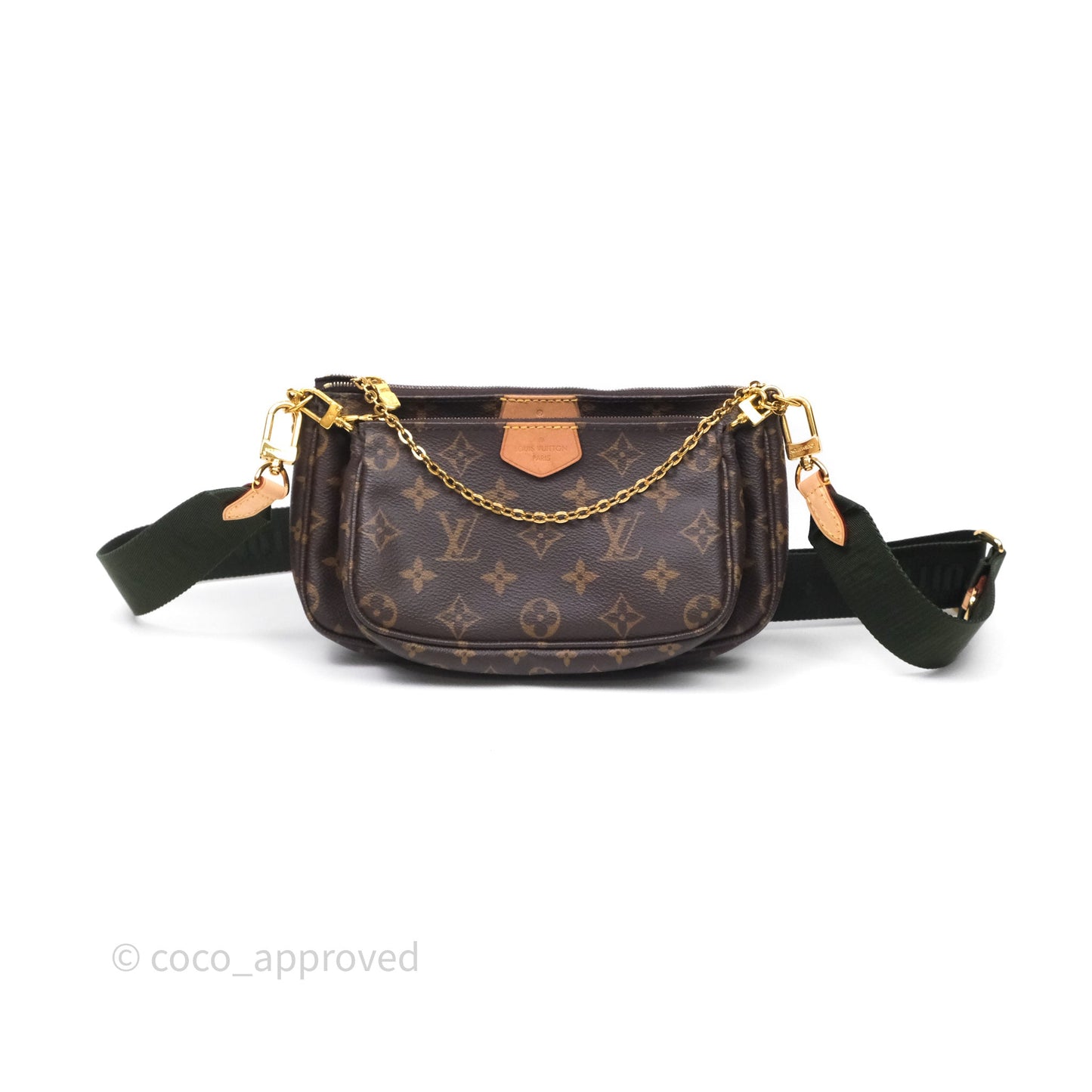 Louis Vuitton Multi Pochette Accessories Khaki Monogram Canvas