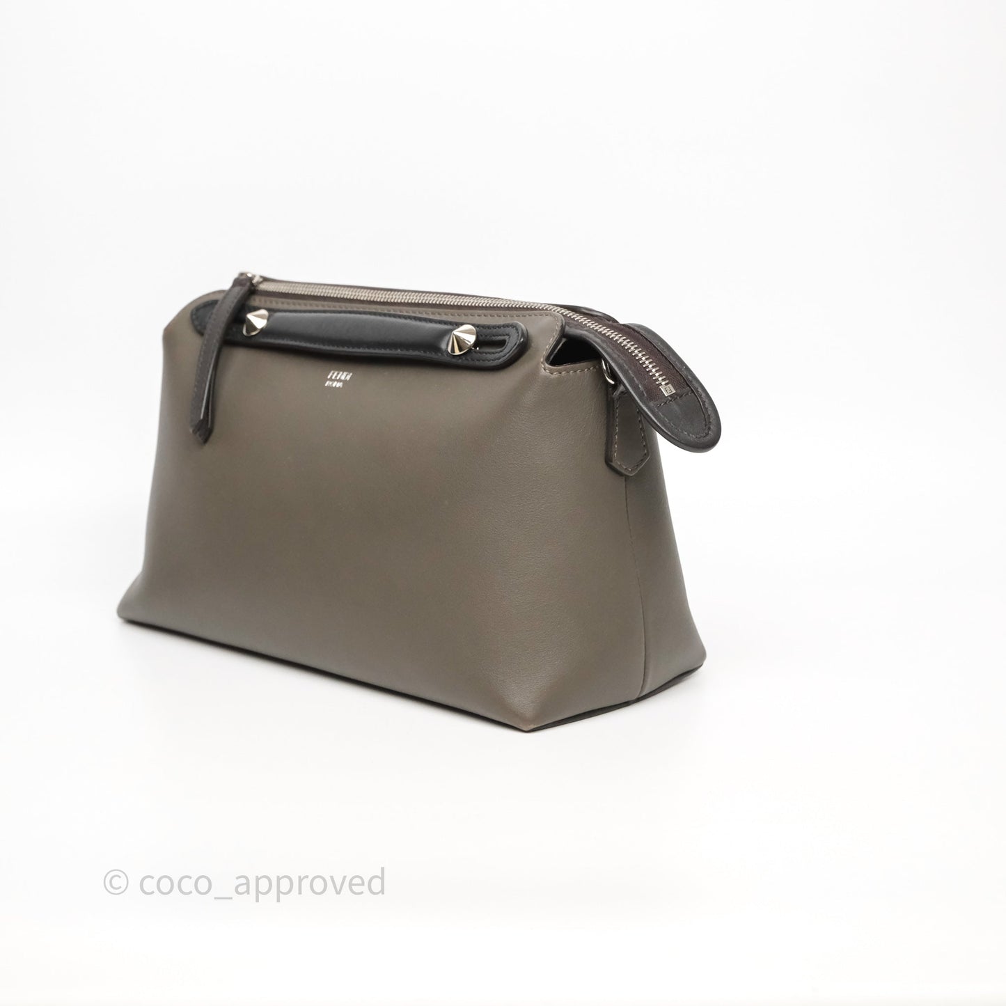 Fendi By The Way Medium Leather Satchel Dark Grey Bag
