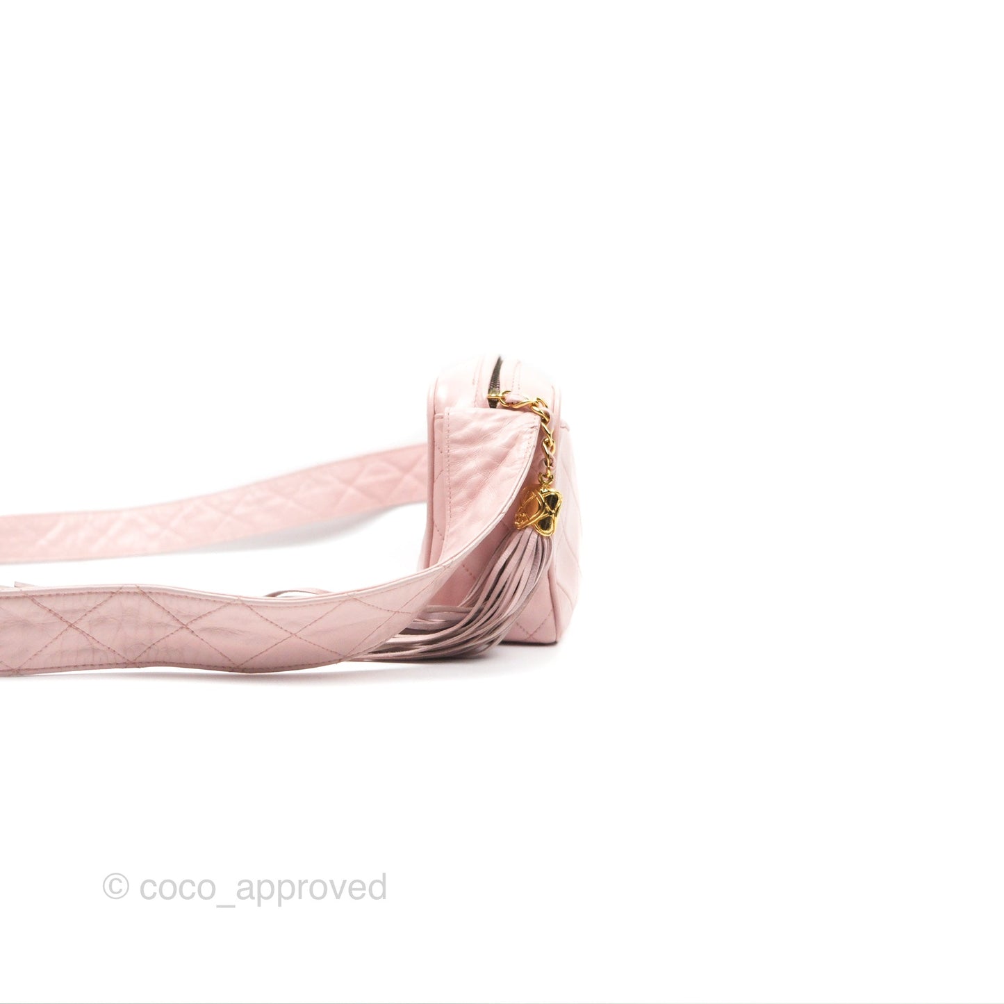 Chanel Vintage Camera Bag Pink Lambskin Gold Hardware