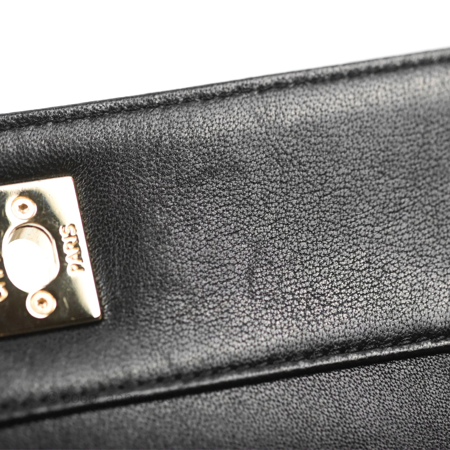 Chanel Chevron Mademoiselle Flap Bag Black Sheepskin Gold Hardware