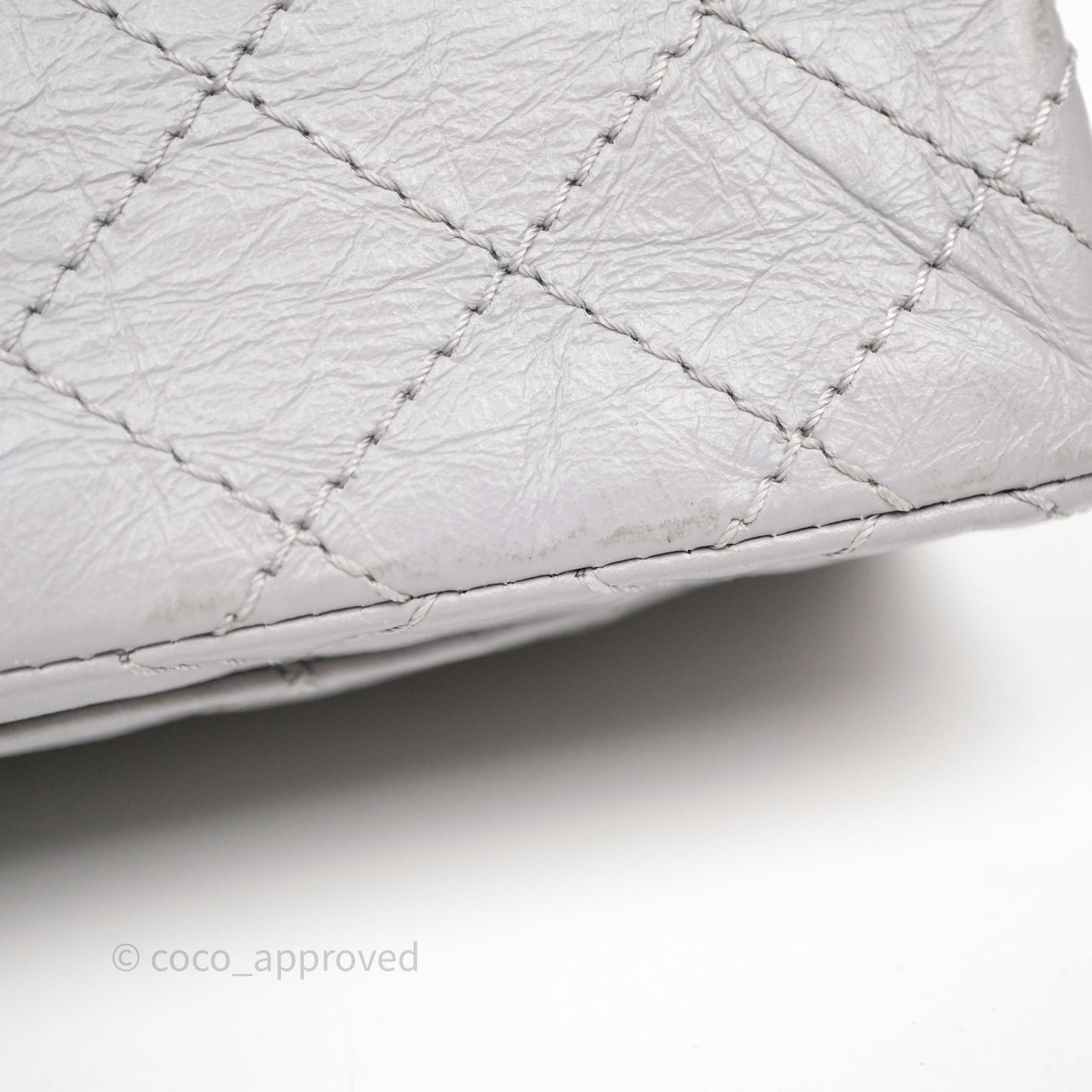 Chanel Mini Reissue 224 Grey Aged Calfskin Aged Gold Hardware