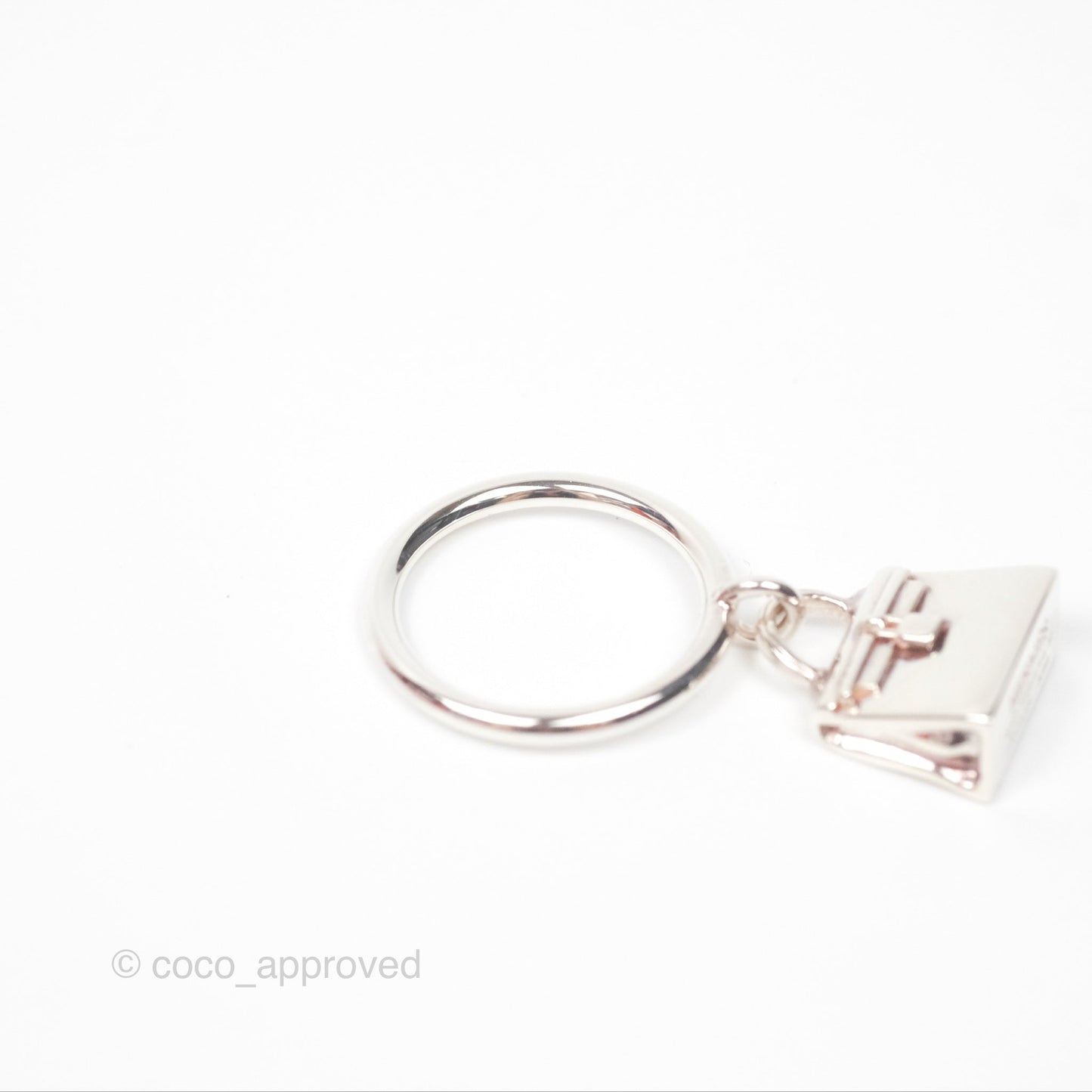 Hermès Amulettes Kelly Ring Sterling Silver Size 52