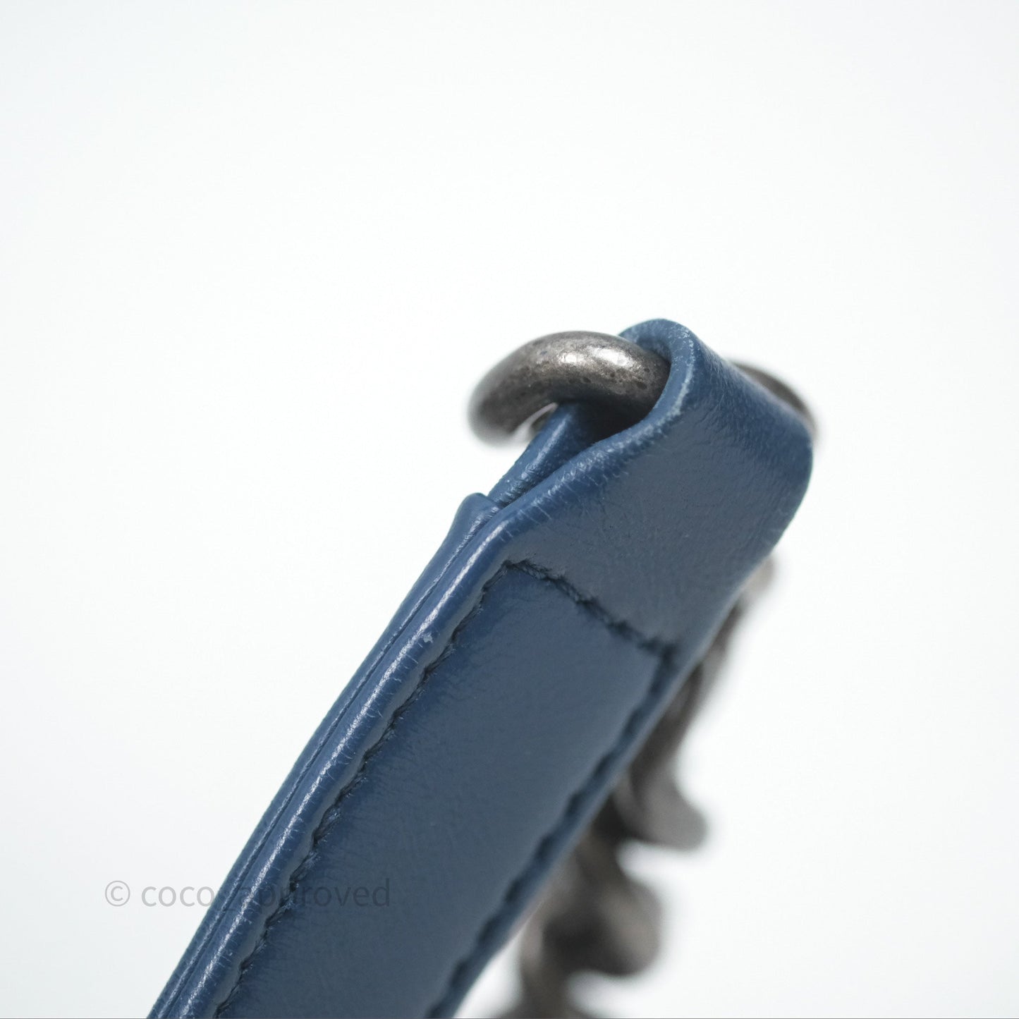 Chanel Small Boy Blue Denim Tweed Ruthenium Hardware